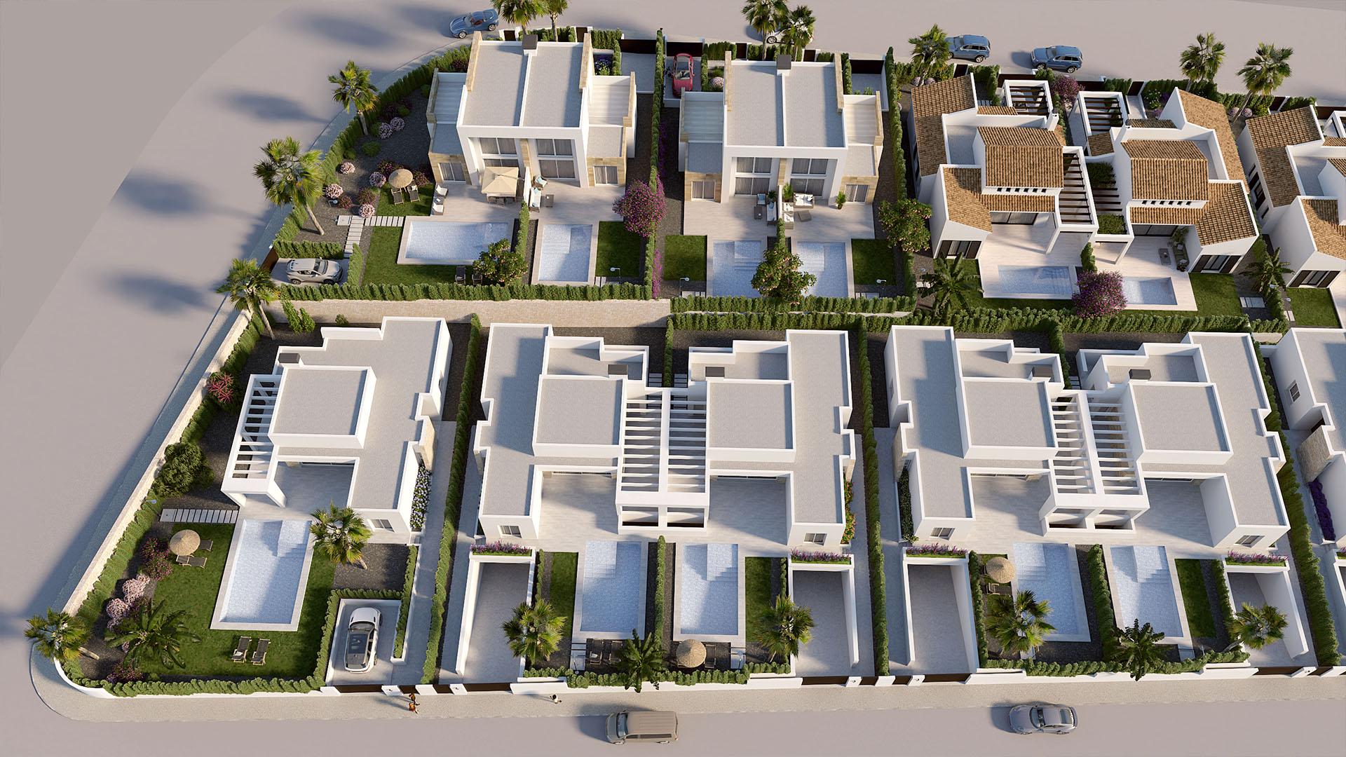 Kitchen with fitted units in new-build townhouse, Algorfa, Alicante