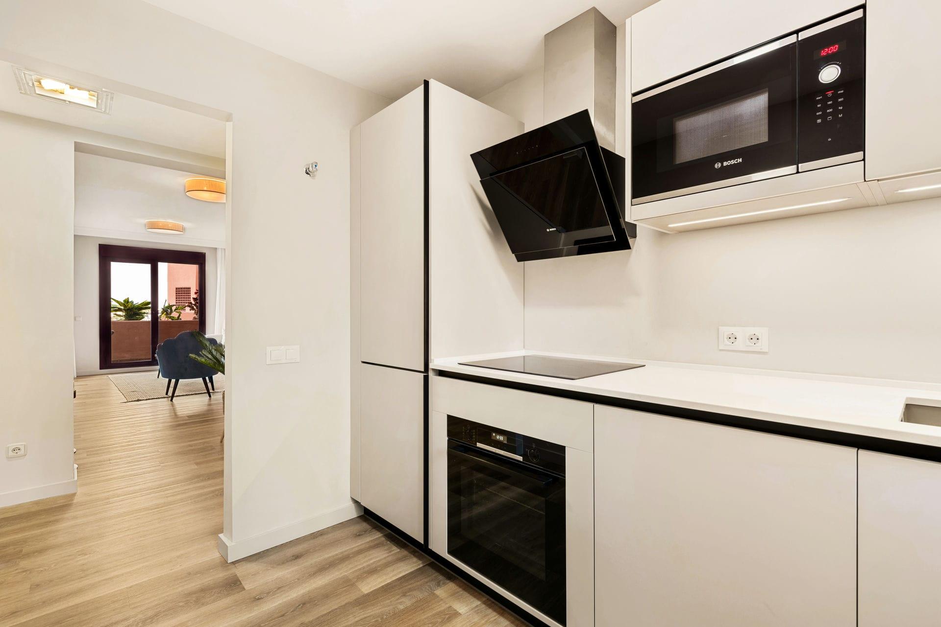 First-floor balcony or terrace area, 2-bedroom apartment, Cortés