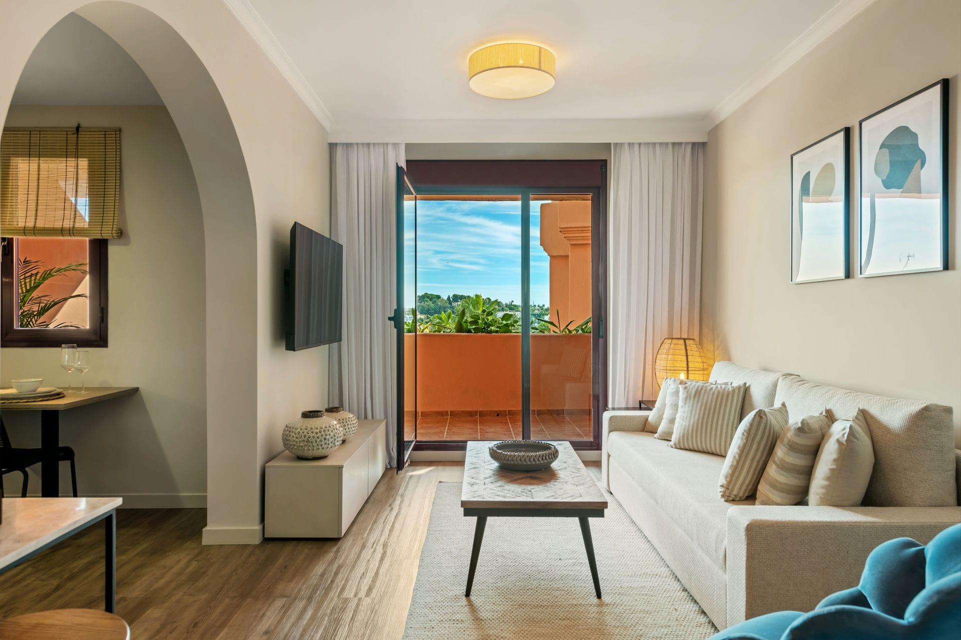 Bedroom window and natural light, new-build apartment, Cortés