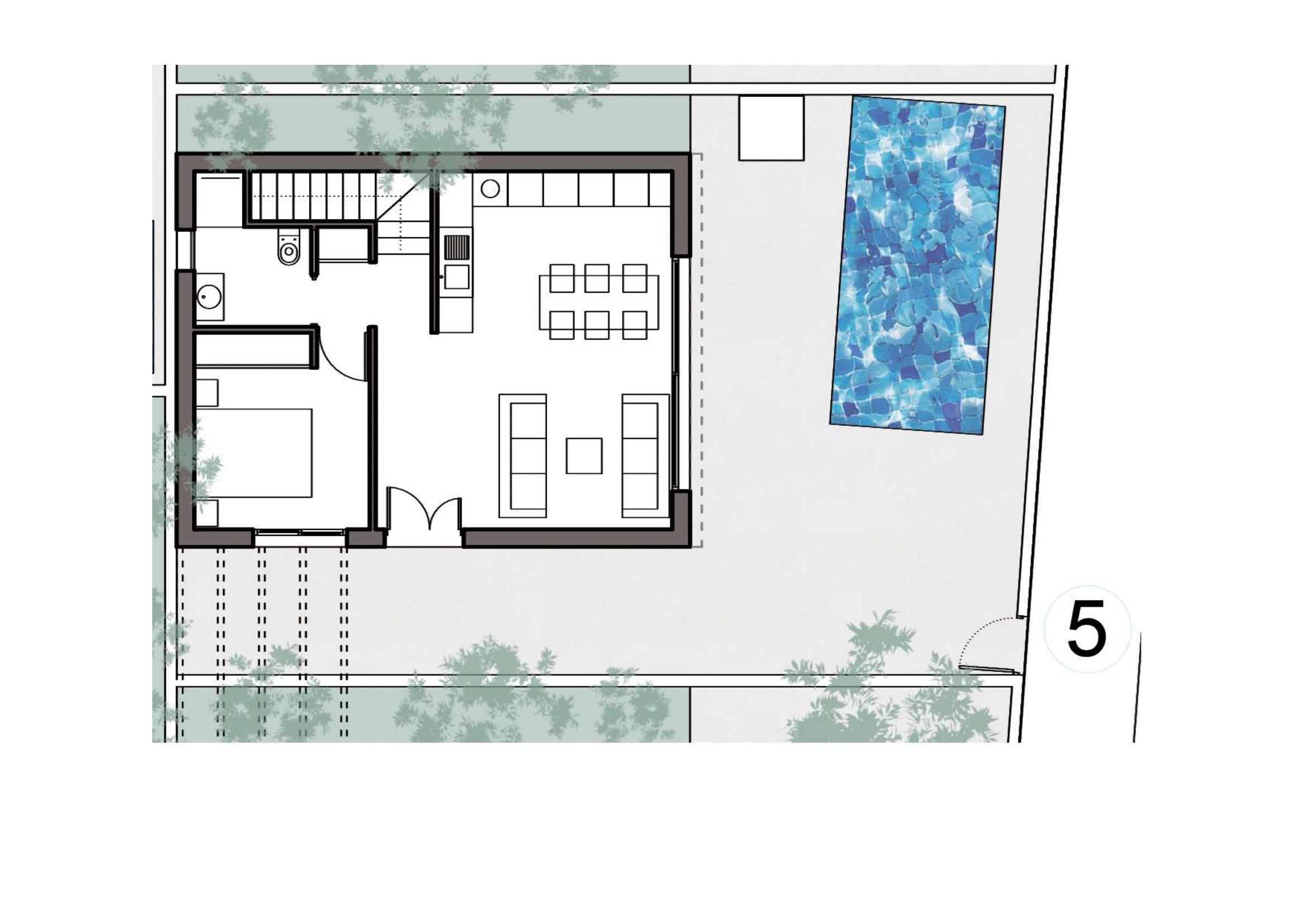Plot layout plan for villa in Villamartín-Las Filipinas, Orihuela Costa