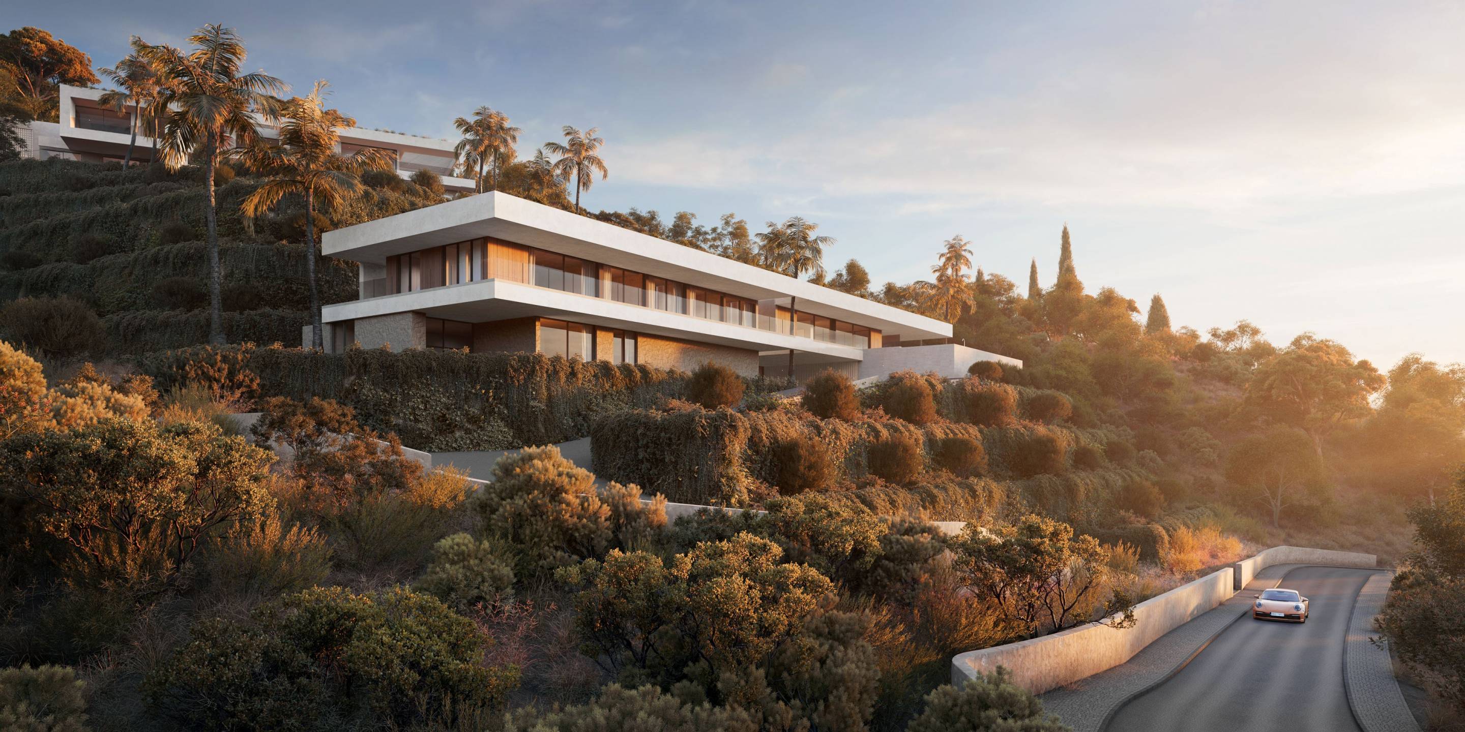 Garden or plot view in 6-bedroom new-build villa, Montemayor-Marbella Club, Benahavis