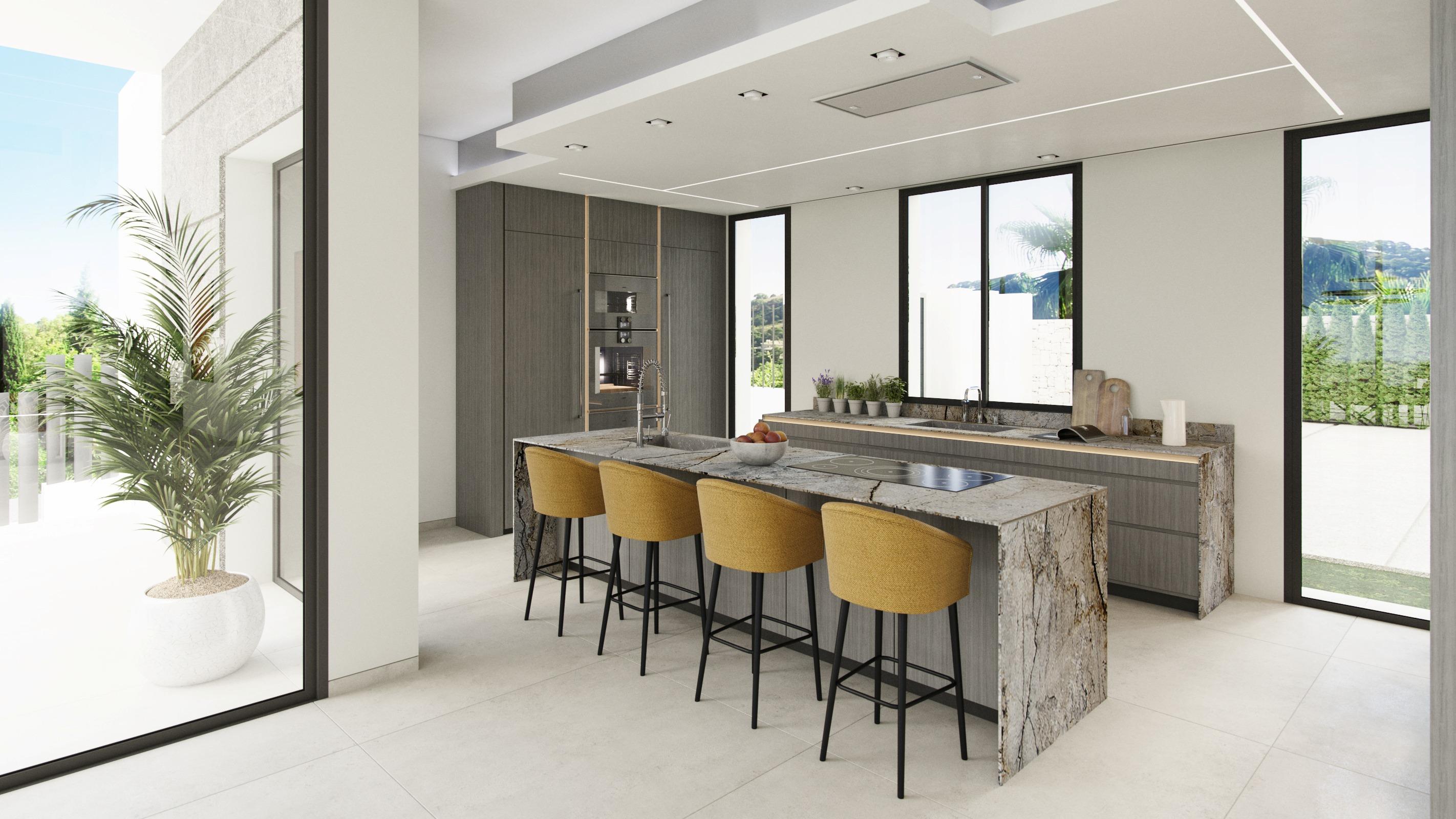 En-suite bathroom in 7-bedroom villa, Nagueles, Marbella