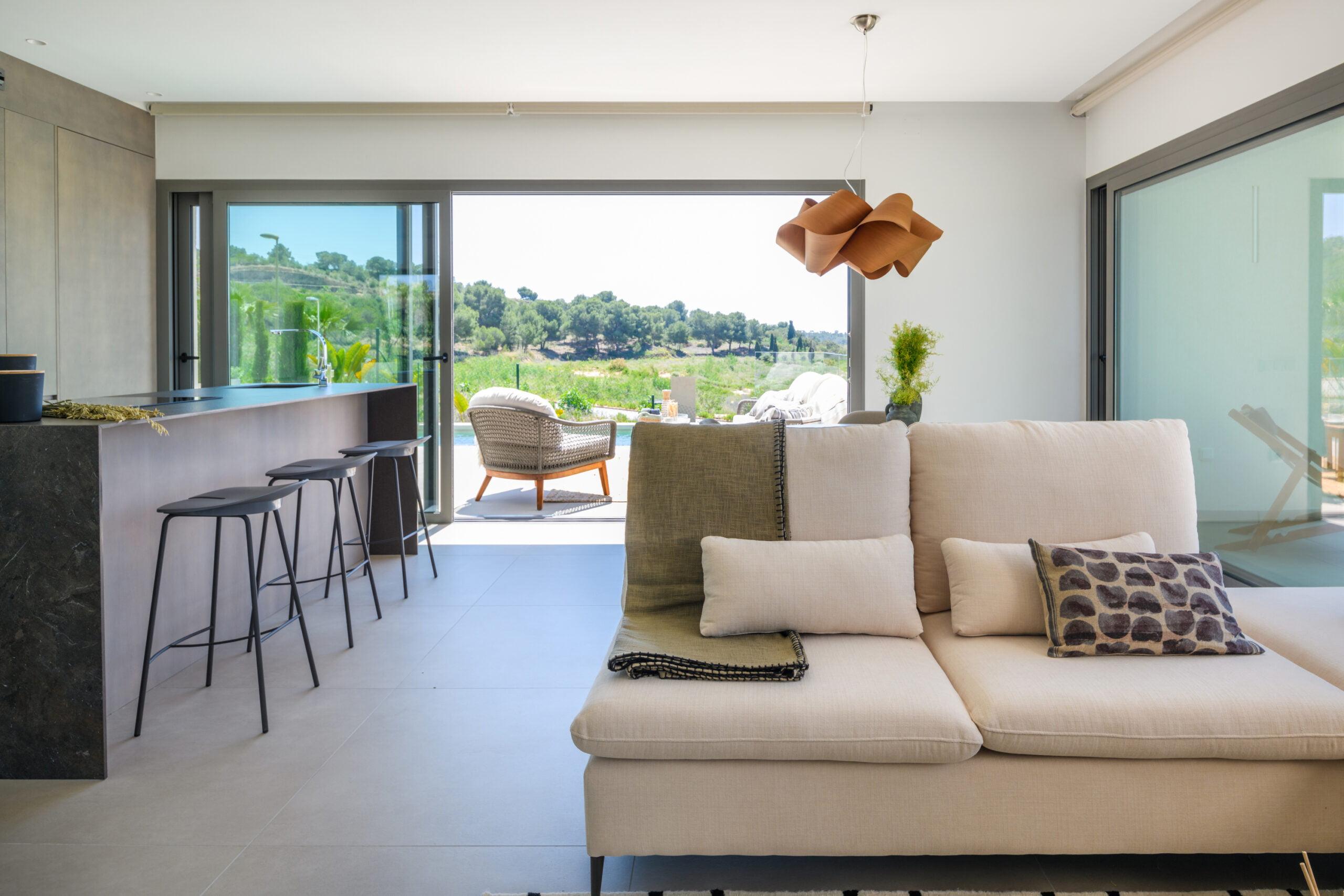 Garden and plot view from terrace, Las Colinas Golf villa