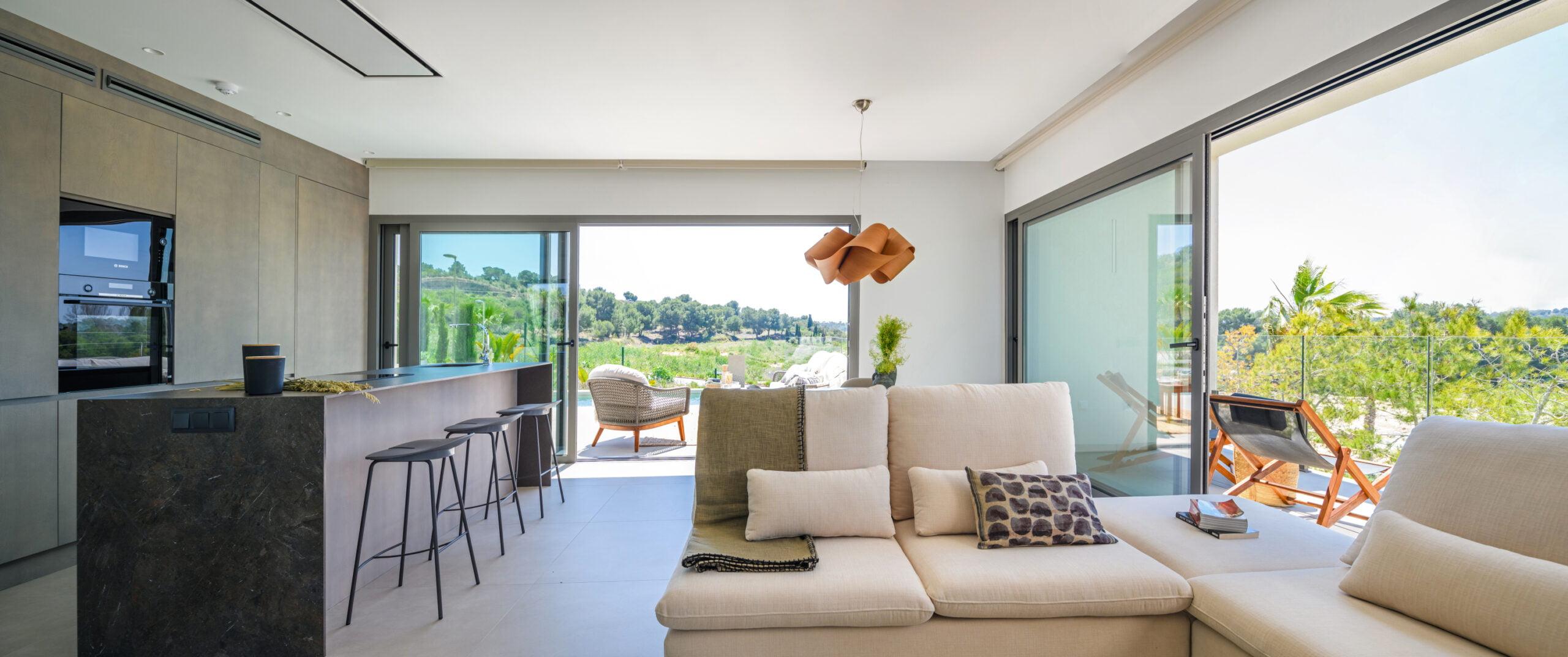 View towards Las Colinas Golf course from villa plot, Orihuela