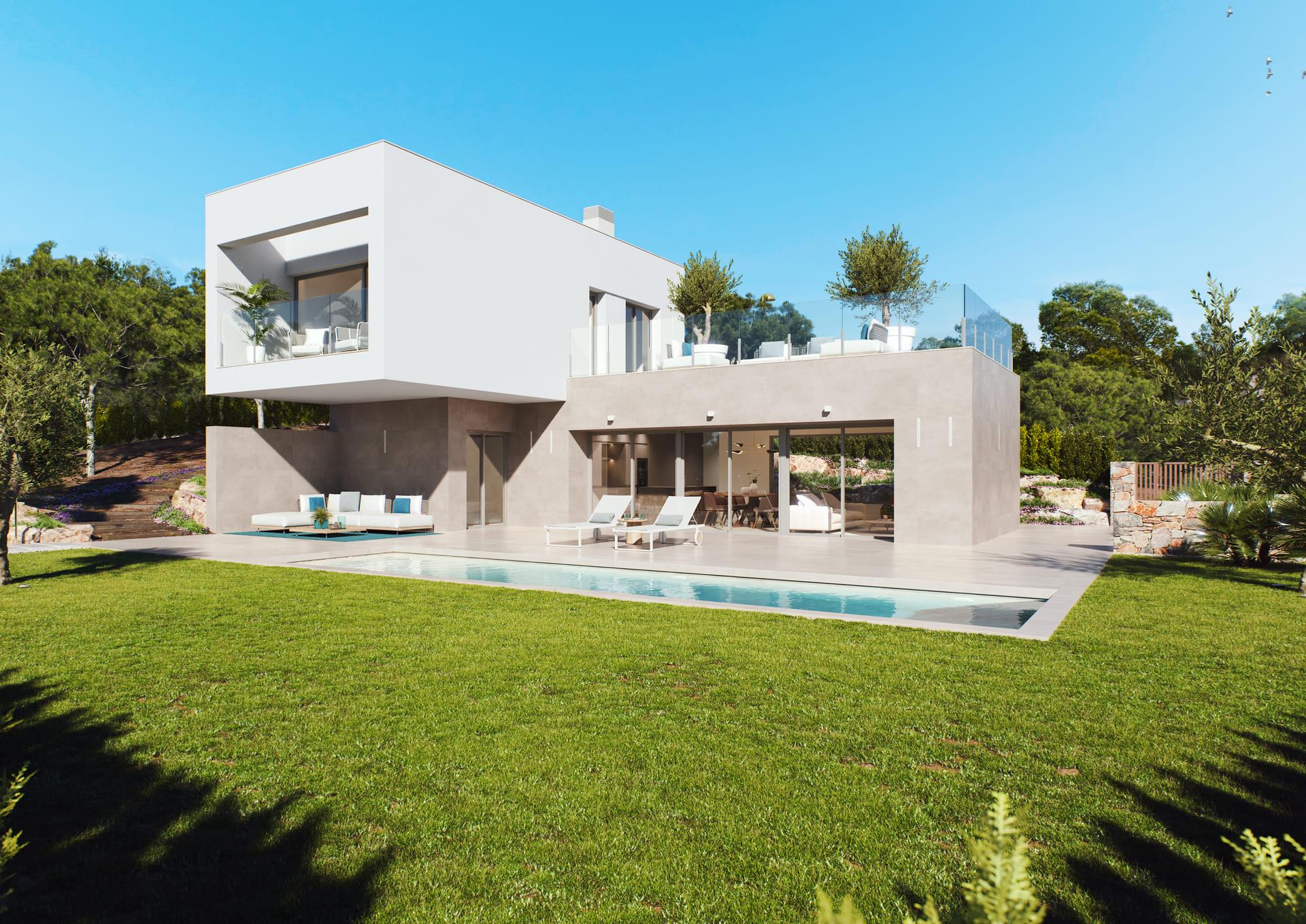 Kitchen area in new-build villa, Las Colinas Golf, Orihuela