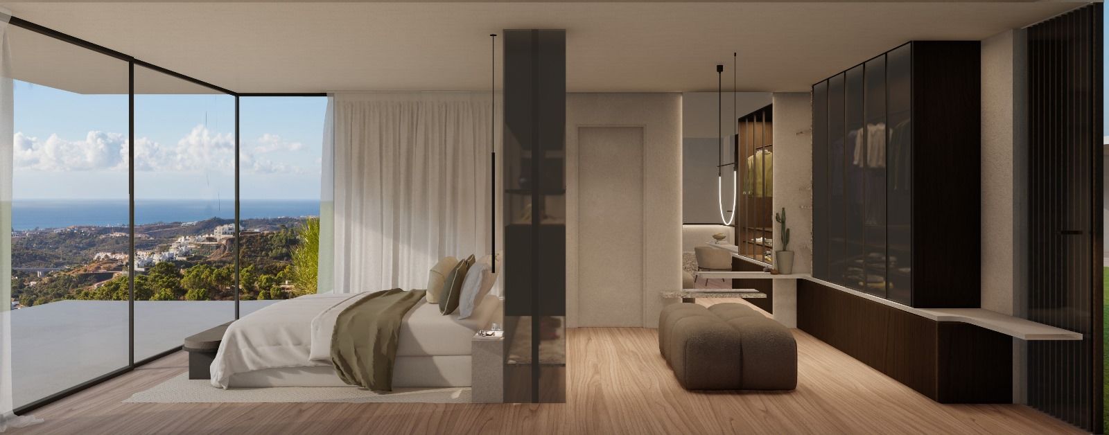 Open-plan kitchen and dining space in 6-bedroom villa, Montemayor, Benahavis