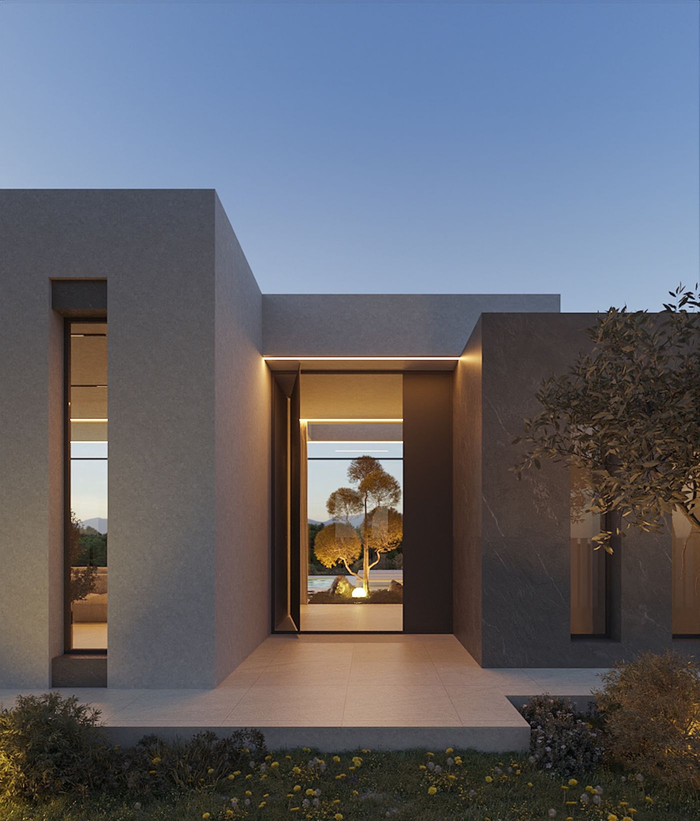 Living area in 3-bedroom new-build villa, Calpe Town