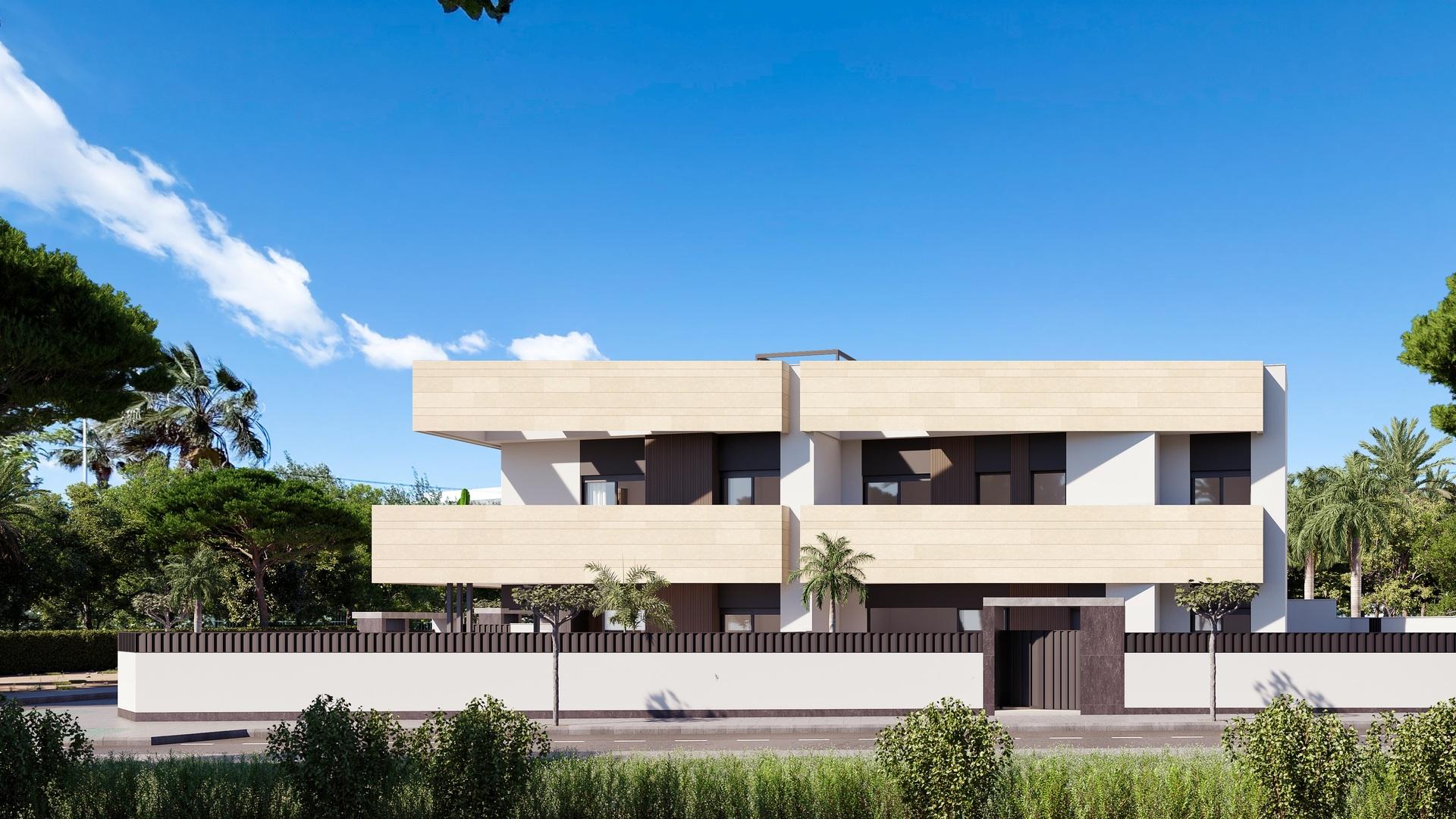 Street context and neighbouring properties, new-build villa, Zona Pueblo, Pilar De La Horadada