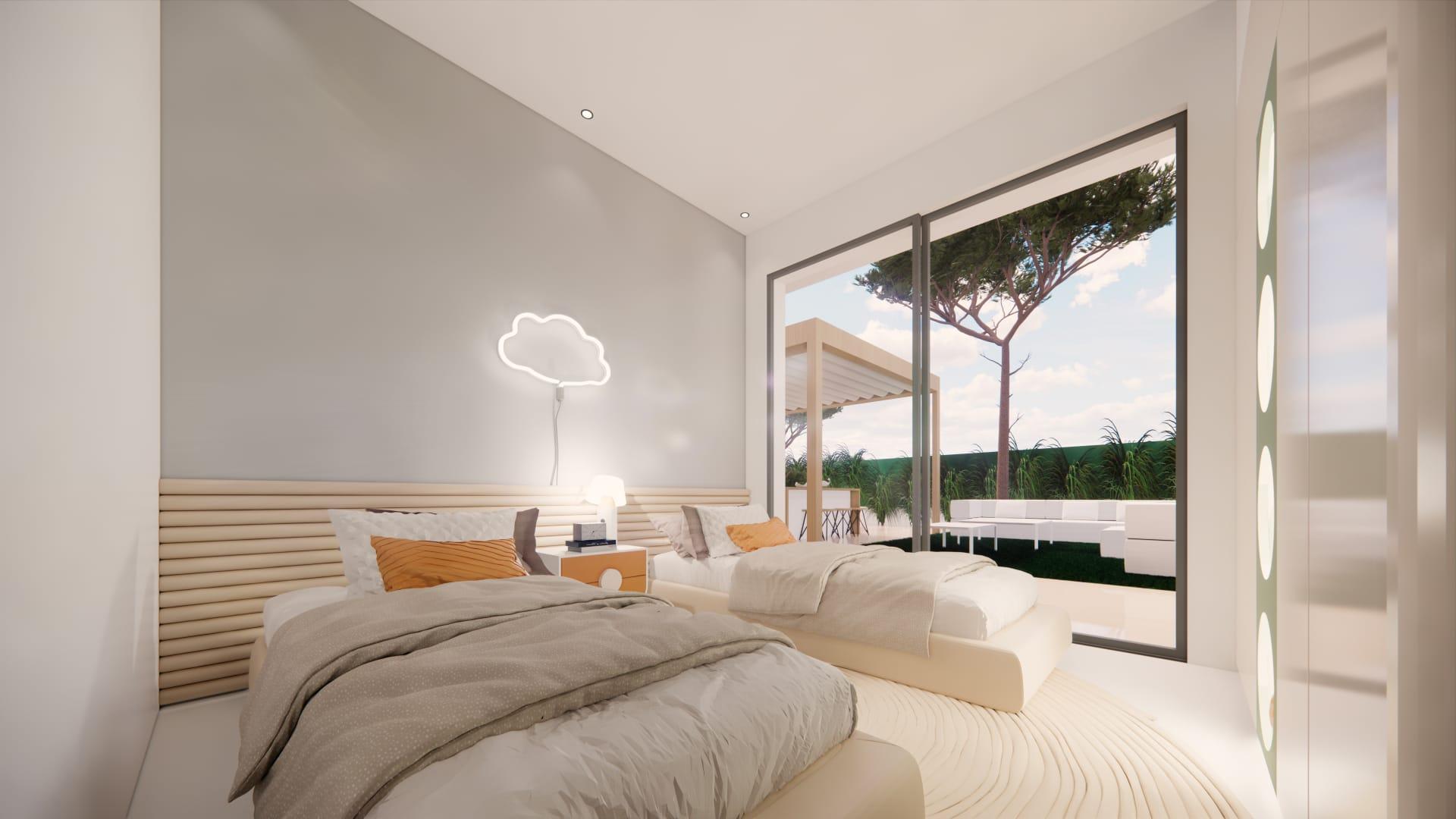 Aerial or elevated view of villa plot in Pinar de Campoverde