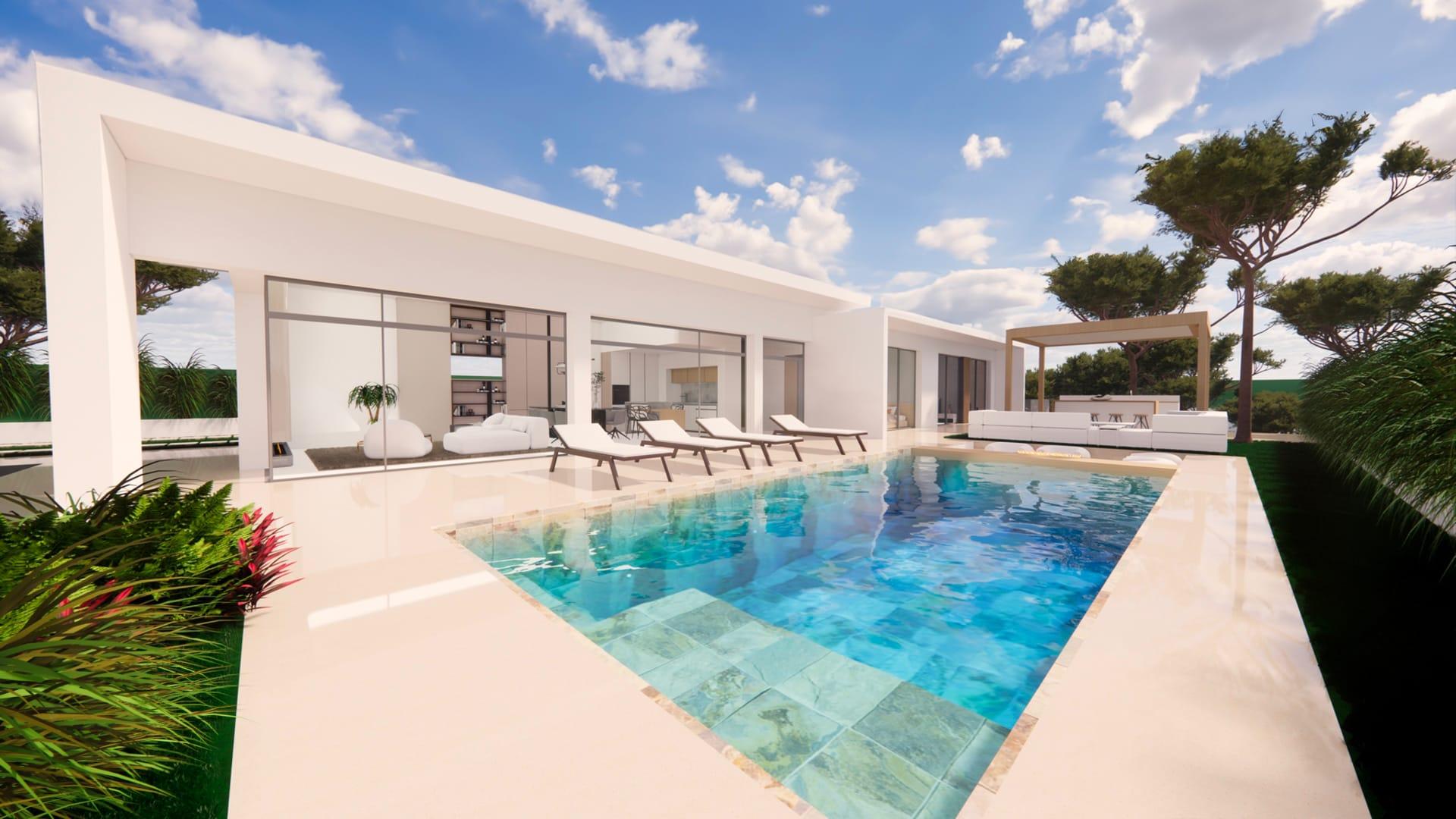 Open-plan living and dining area in 3-bedroom villa, Pinar de Campoverde