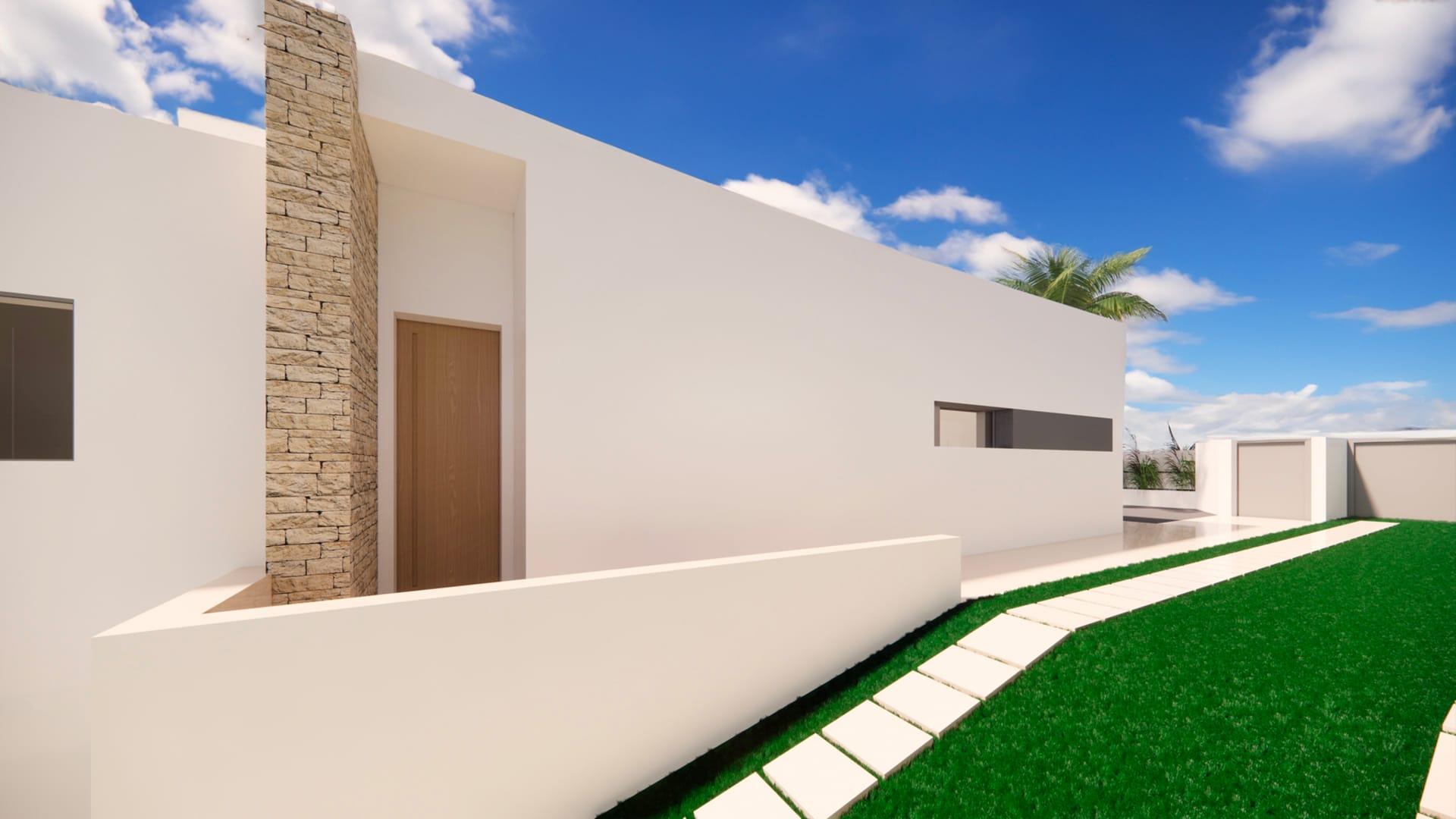 Living room interior of new-build villa in Pinar de Campoverde