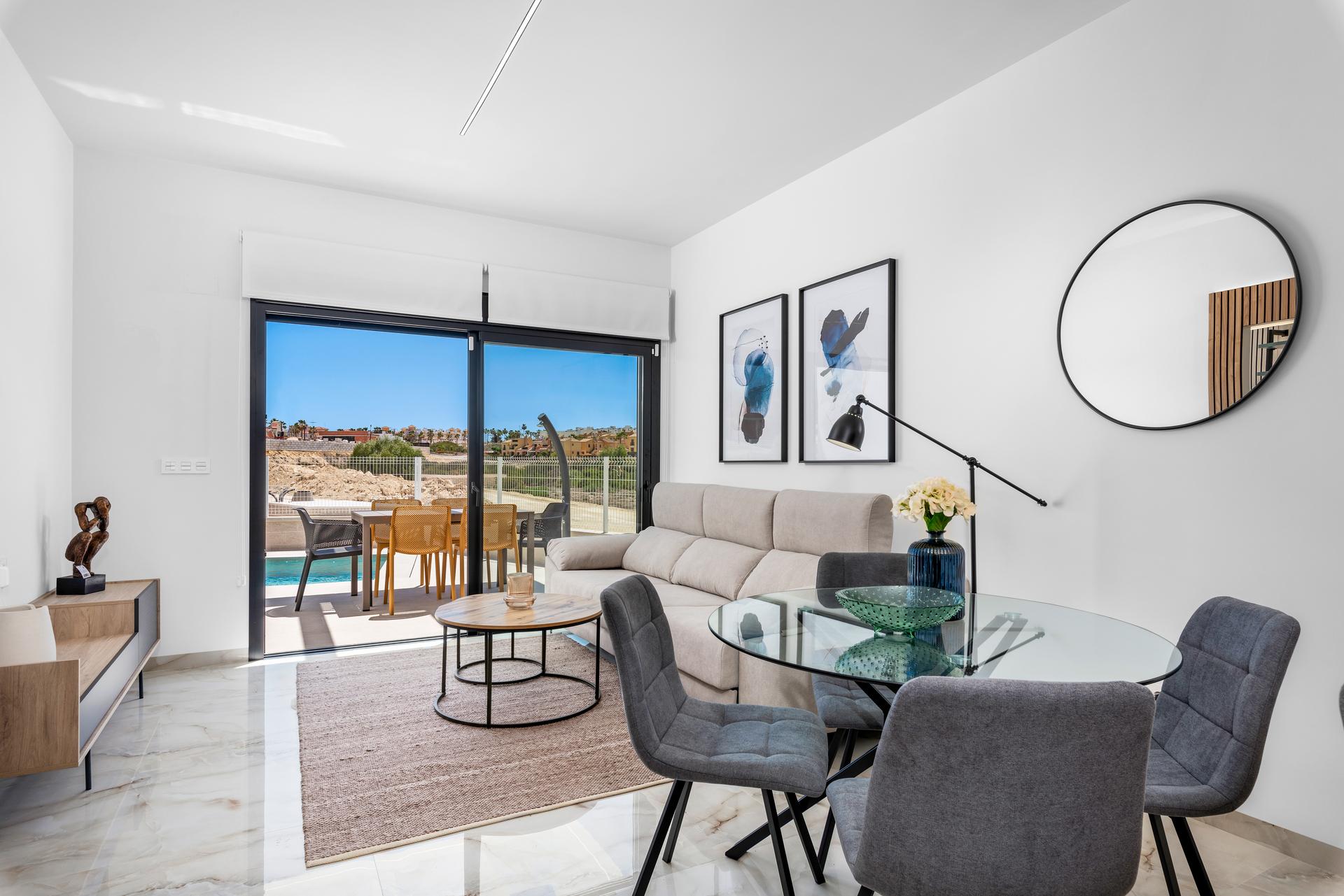 Ground floor plan layout of 3-bedroom villa in Algorfa