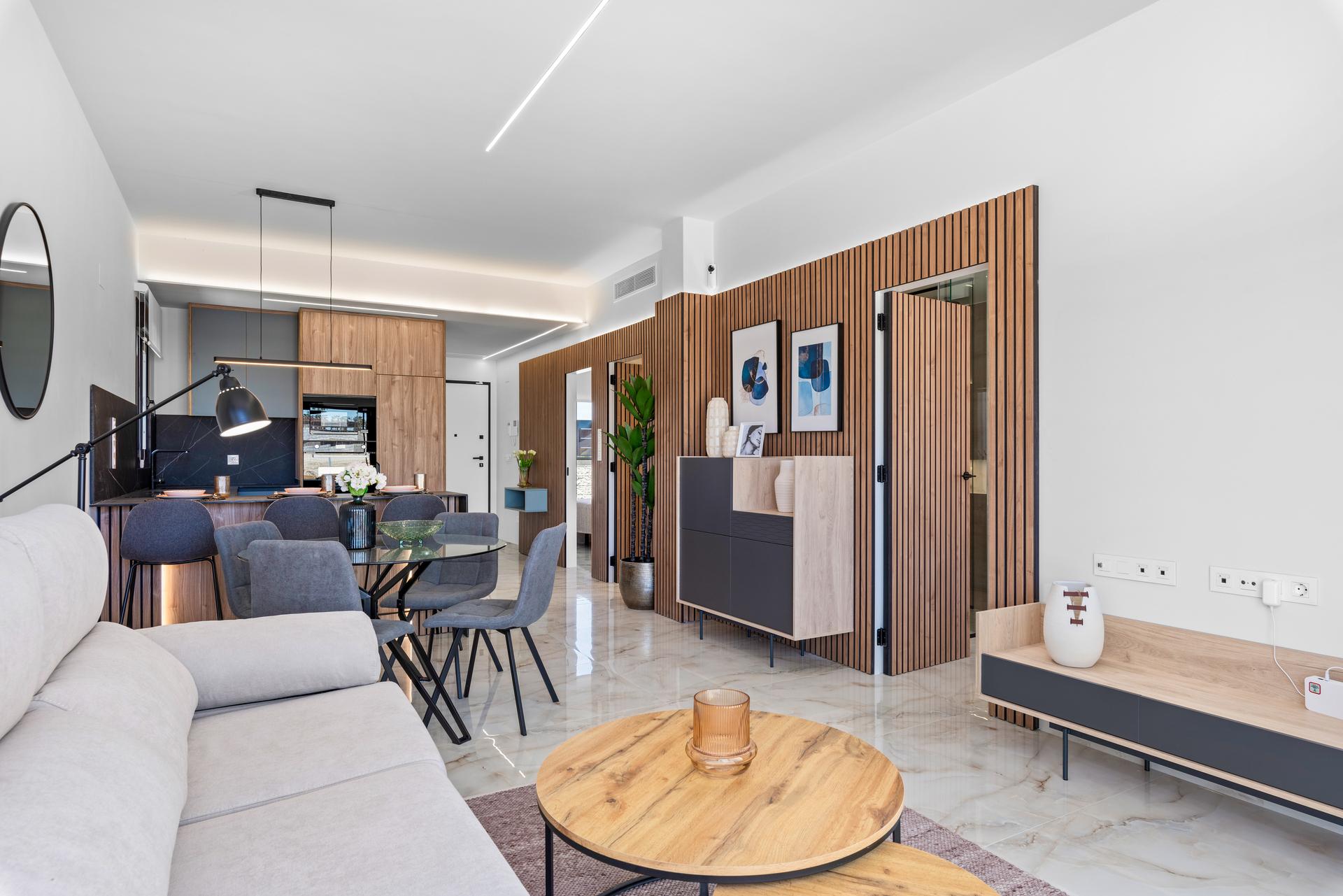 Street view of new-build villa development in Algorfa