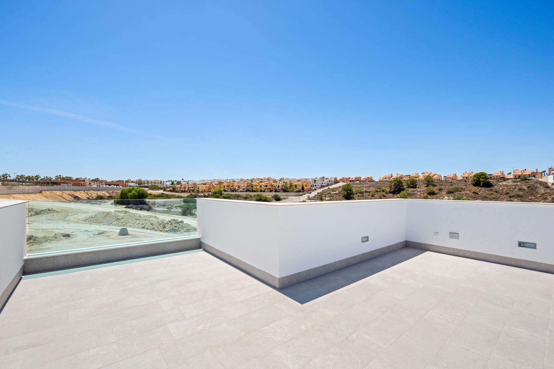 Kitchen worktop and cabinetry detail in new-build villa, Algorfa