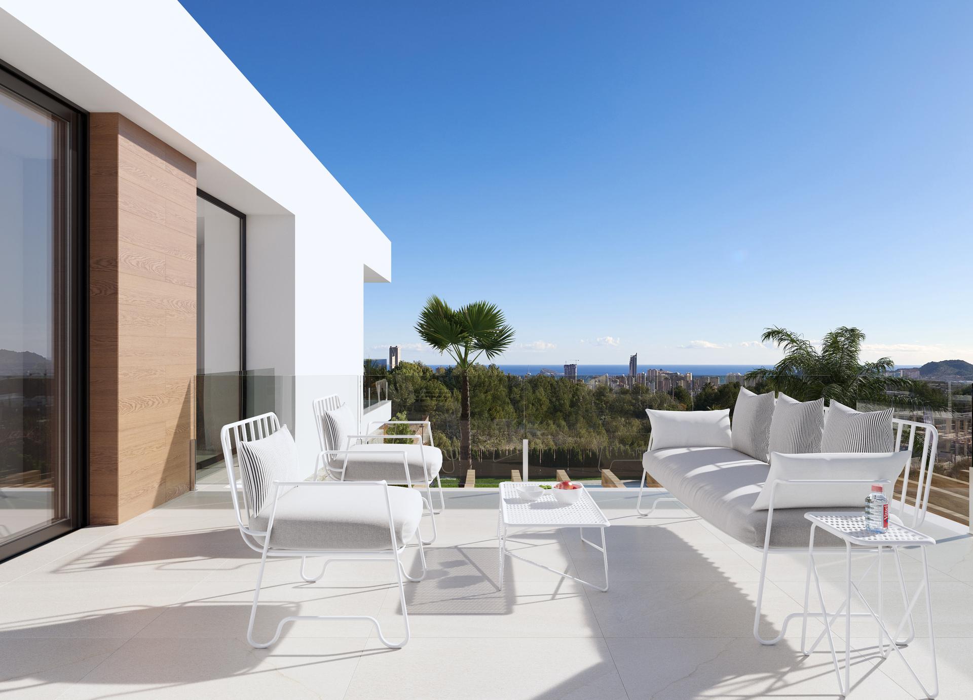 Street view showing villa plot in Finestrat Hills, Finestrat