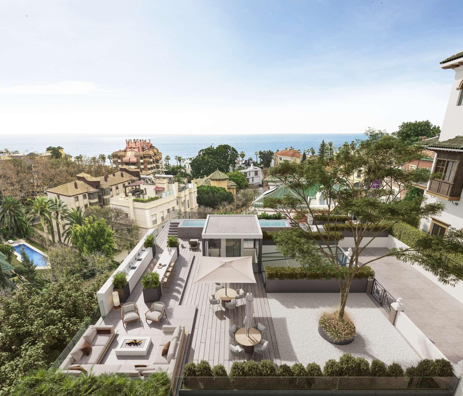 Communal gardens in new-build development, Malagueta-Monte Sancha
