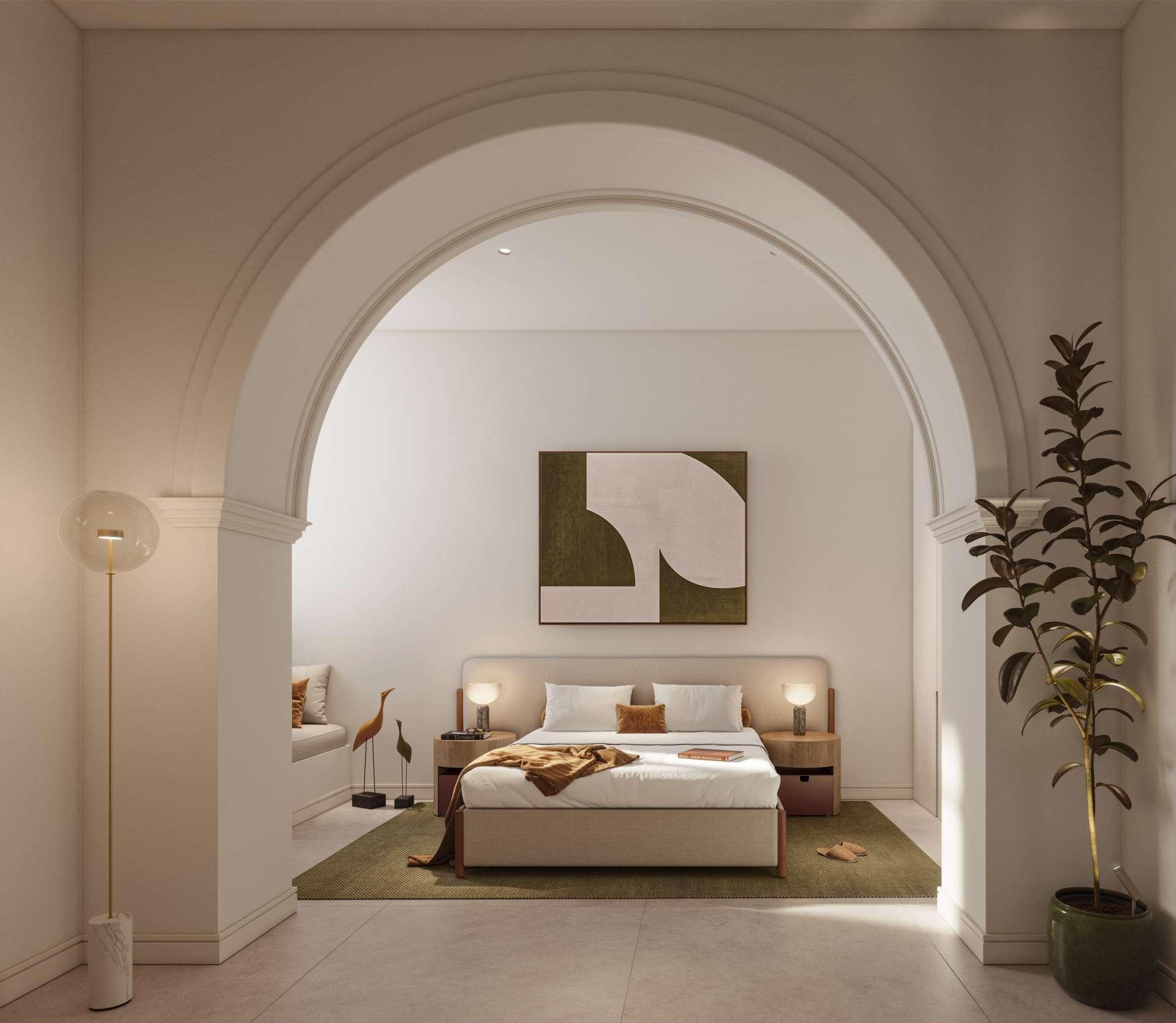 Bathroom with fitted units in 3-bedroom apartment, Malagueta-Monte Sancha