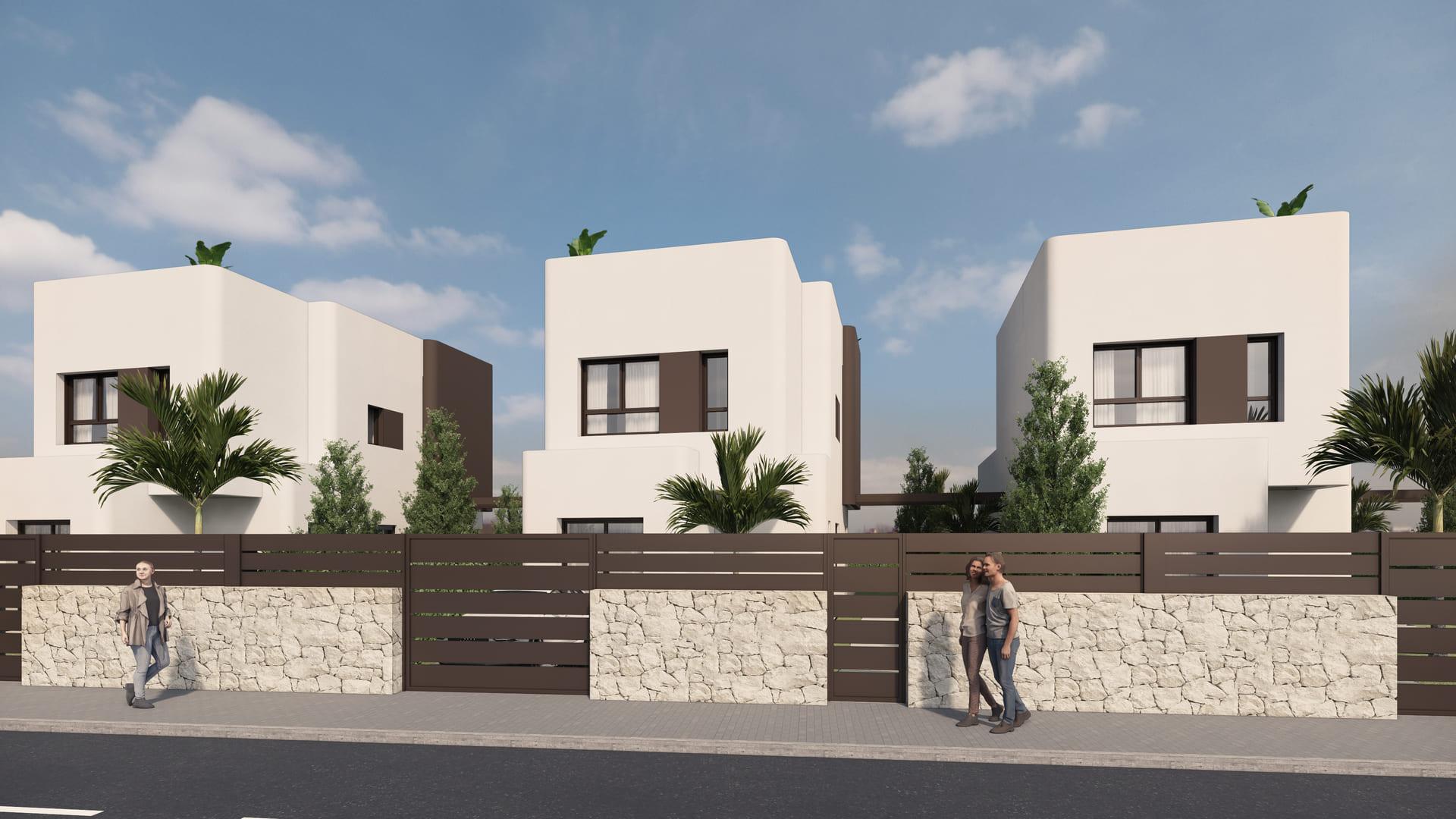 Solarium terrace on new-build villa in Lo Romero Golf, Pilar De La Horadada