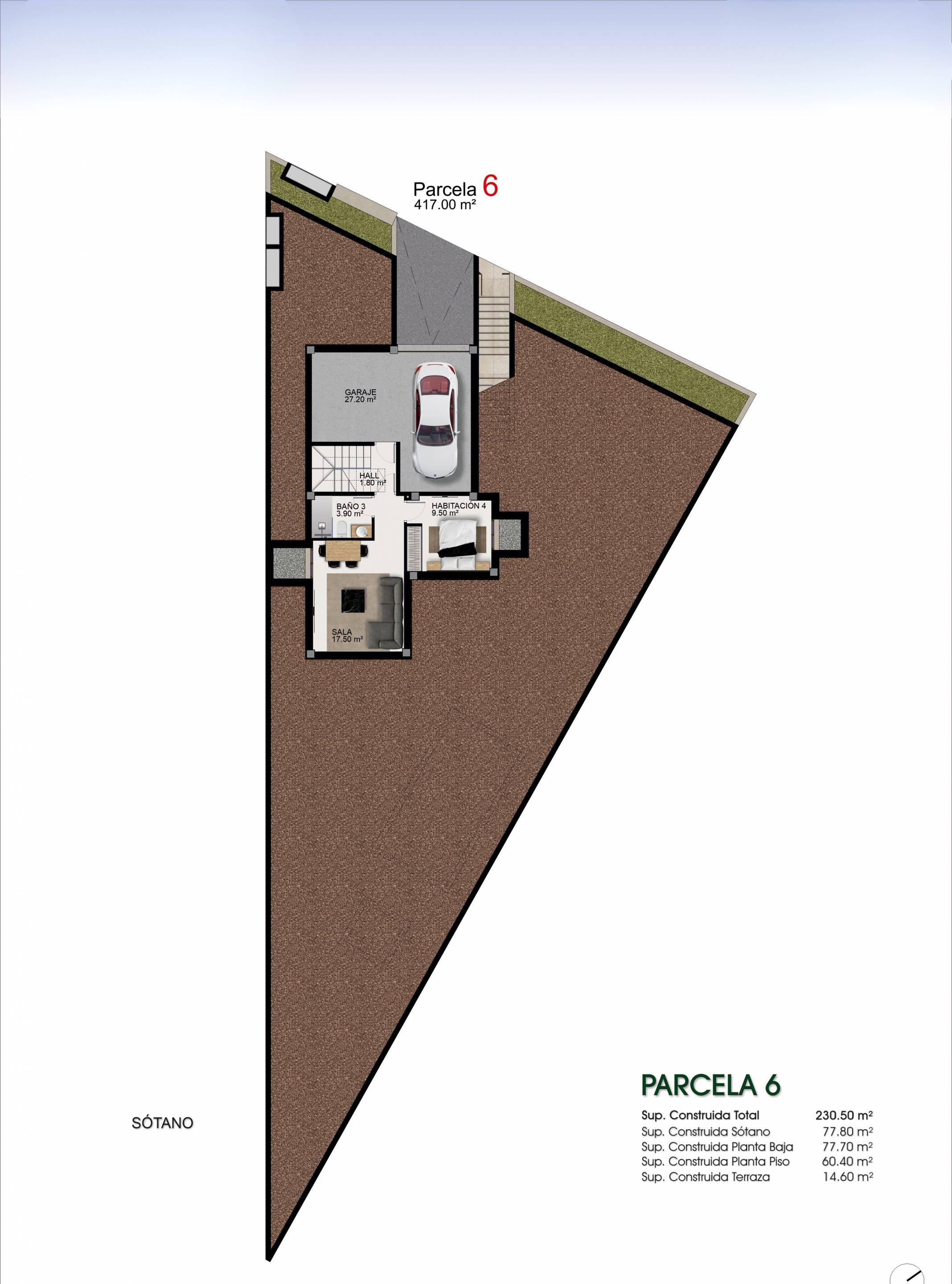 Floor plan of 3-bedroom villa in Centro de la Ciudad Quesada, Rojales - ground floor layout