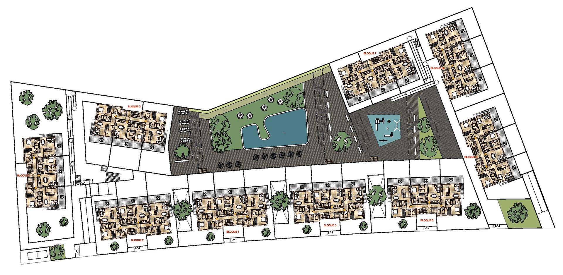Floor plan of the 2-bedroom penthouse in Seascape resort