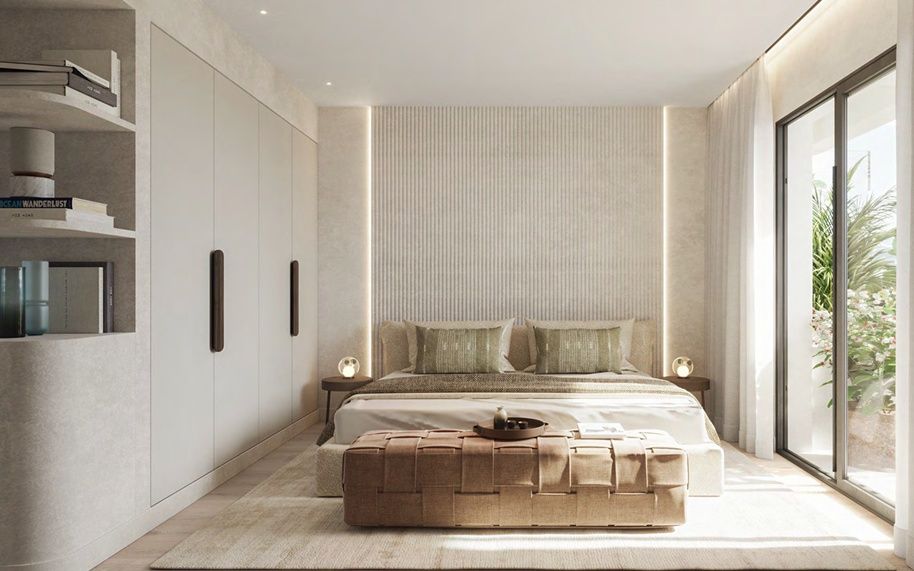 Main bedroom in new-build apartment on third floor, Parque Central, Estepona