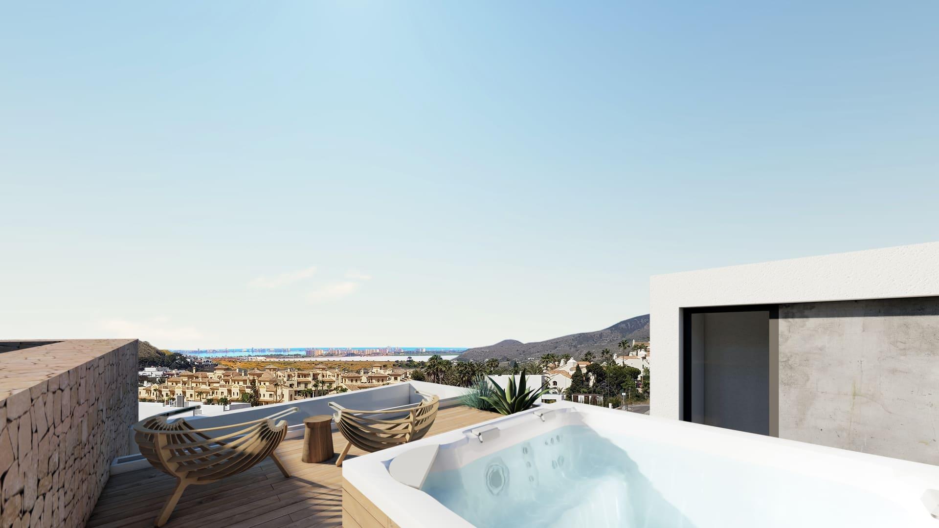 Solarium area on the upper level of the property
