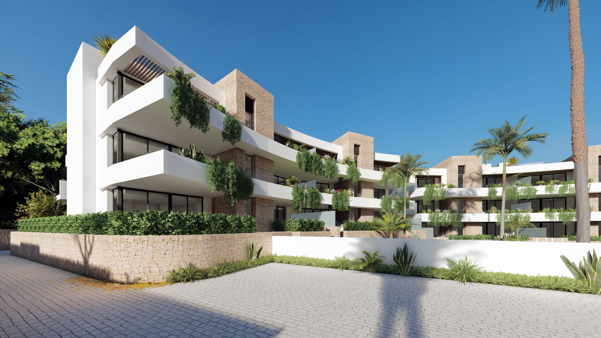 Entrance and access area of the development