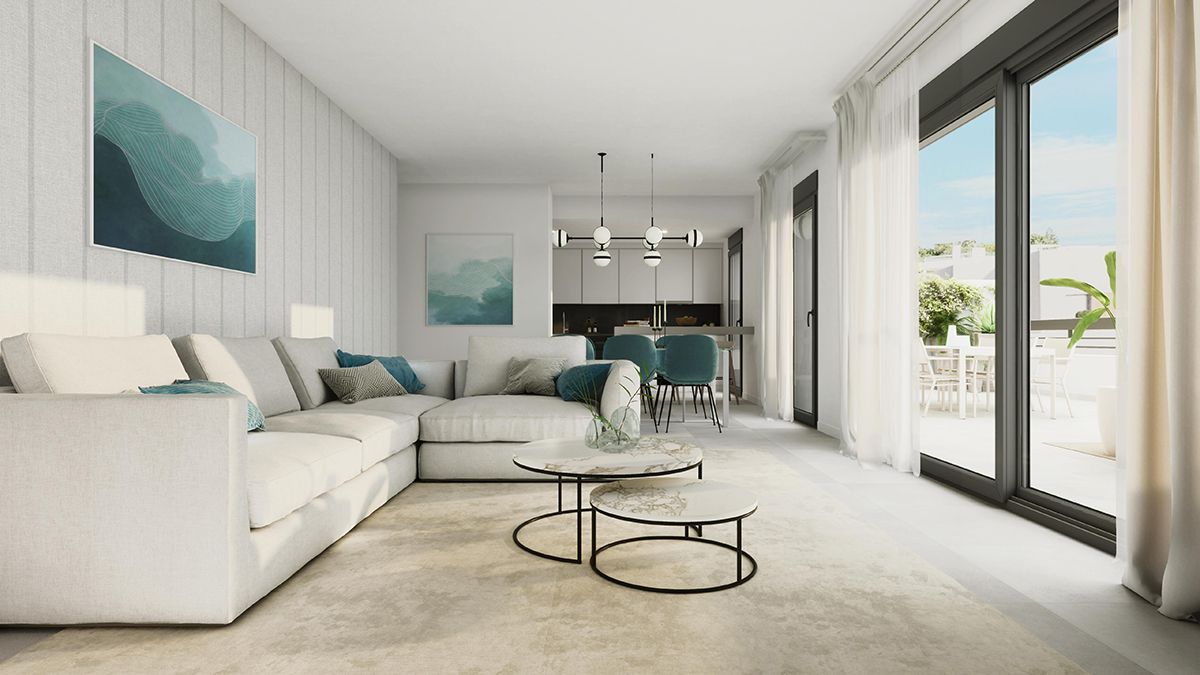 Lift lobby inside new-build development, Arroyo Vaquero, Estepona