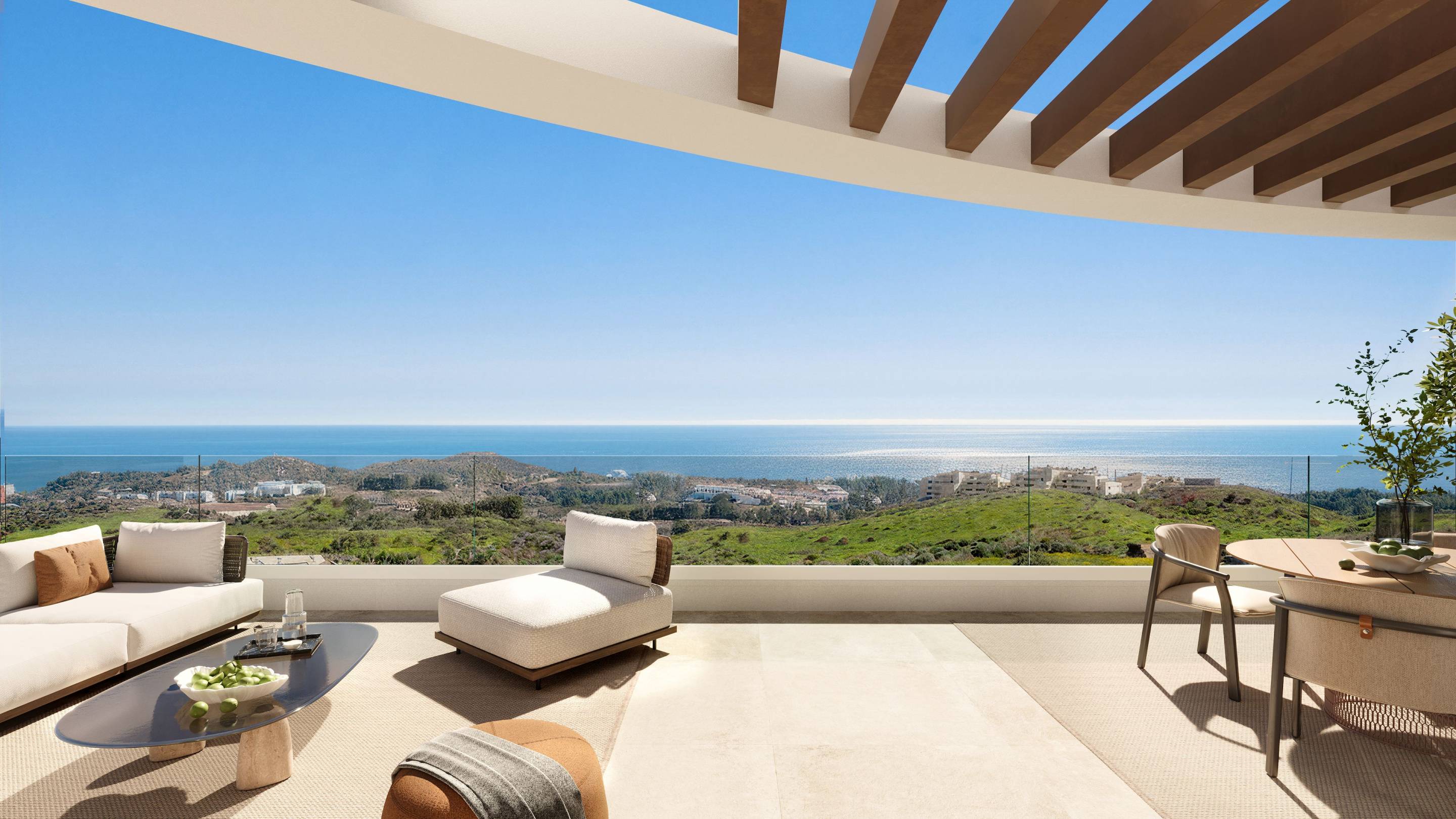 Main bedroom in 2-bedroom apartment, Cerros del Águila, Mijas