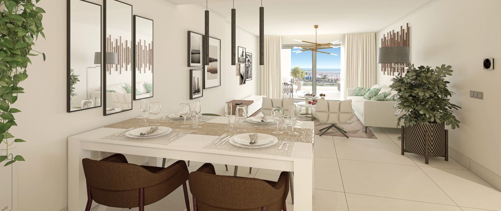 Kitchen in new-build penthouse, Bahia de las Rocas, Manilva