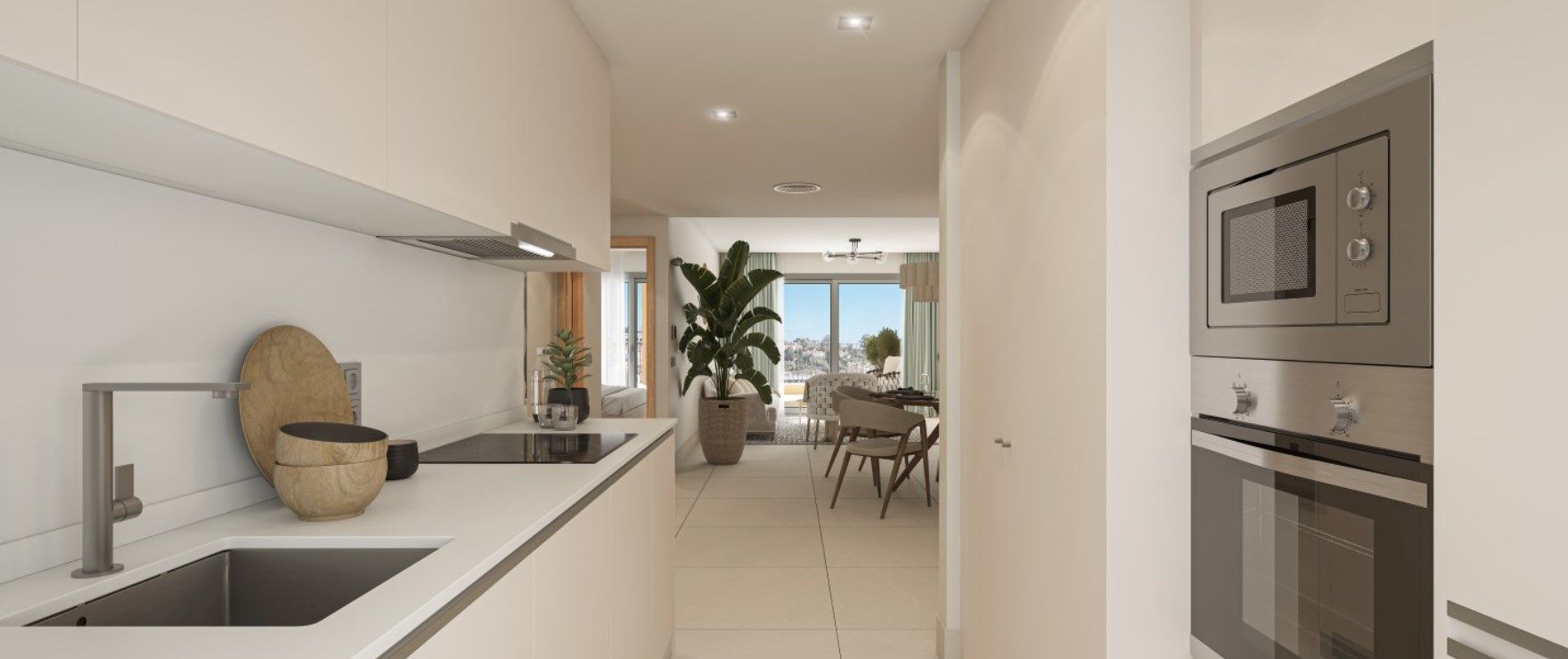 Penthouse building entrance, Bahia de las Rocas, Manilva