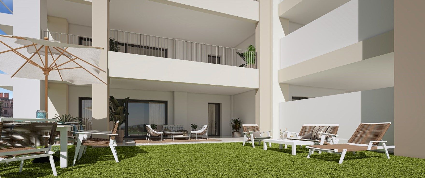 Render of communal pool area, Bahia de las Rocas development
