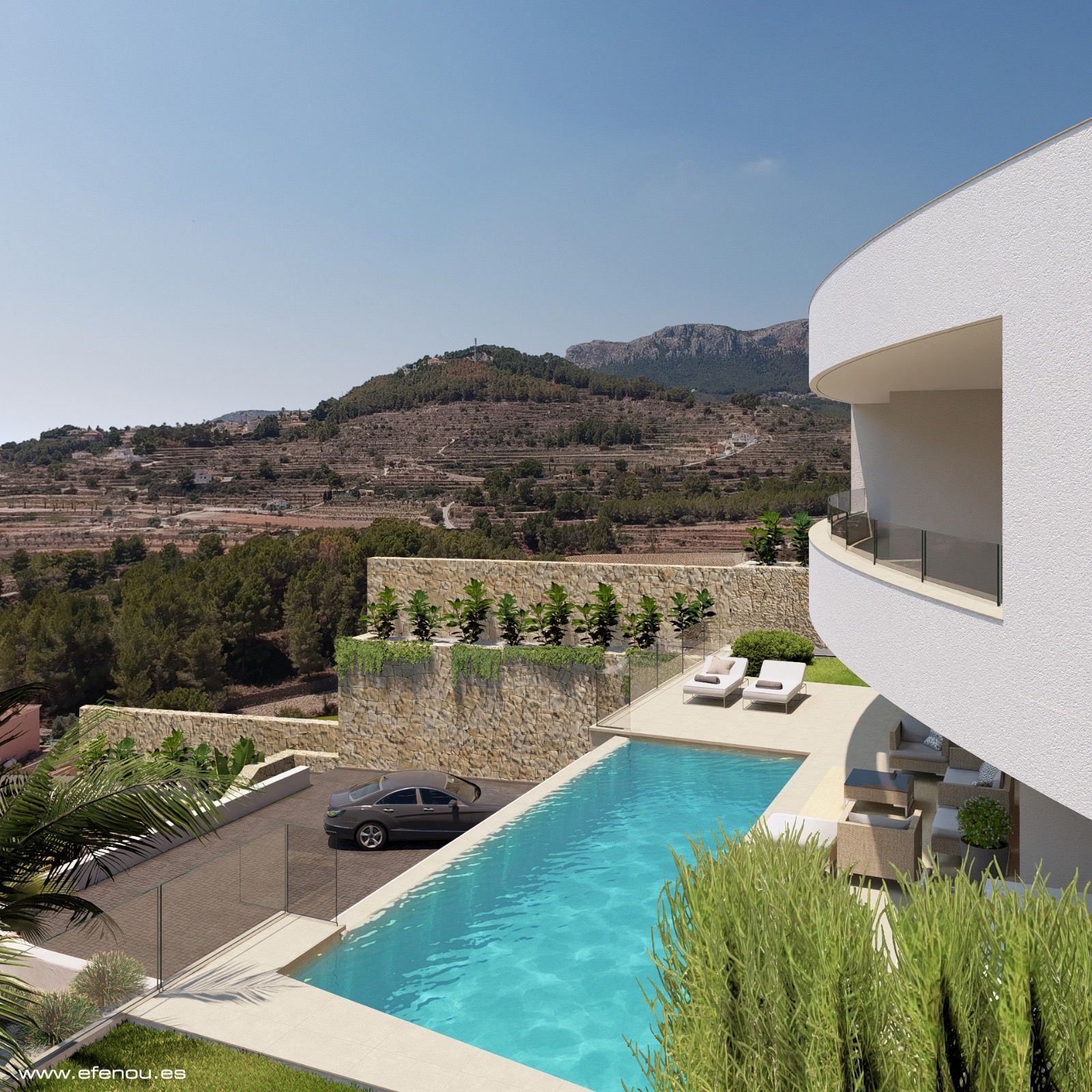 Second bedroom in 4-bedroom new-build villa, Cometa-Carrió, Calpe