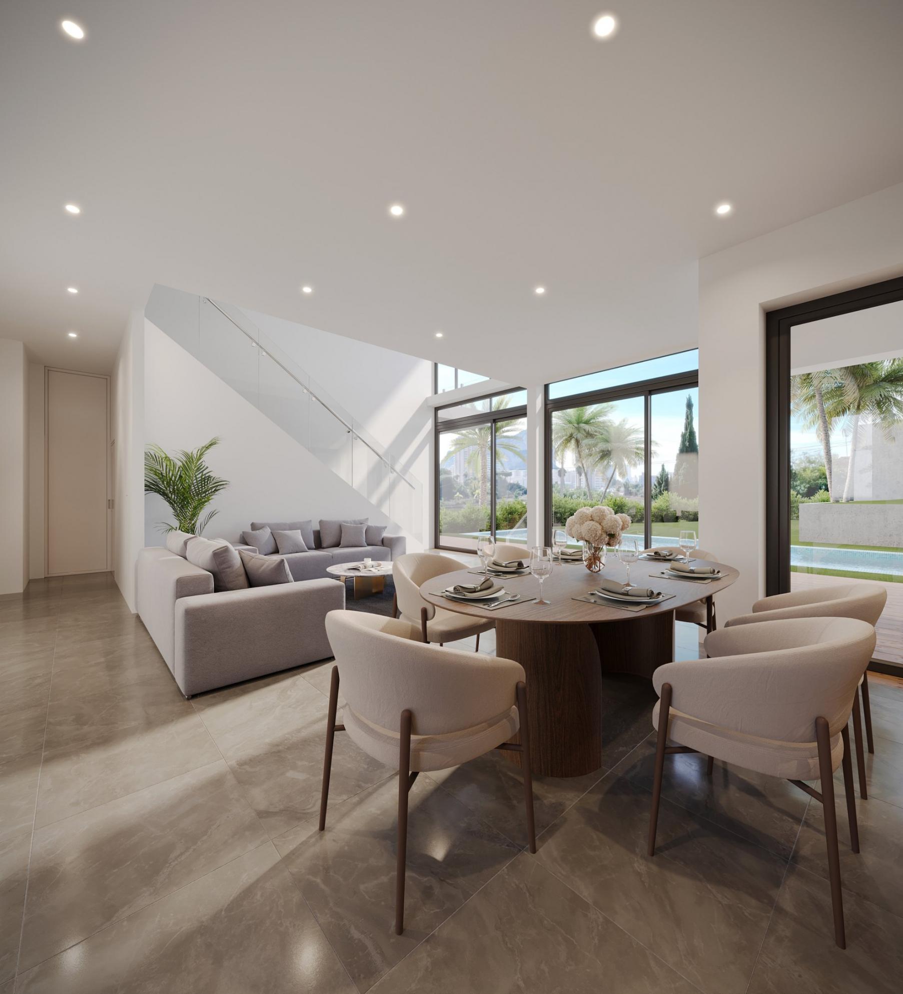 Outdoor covered terrace in new-build villa, Cometa-Carrió, Calpe