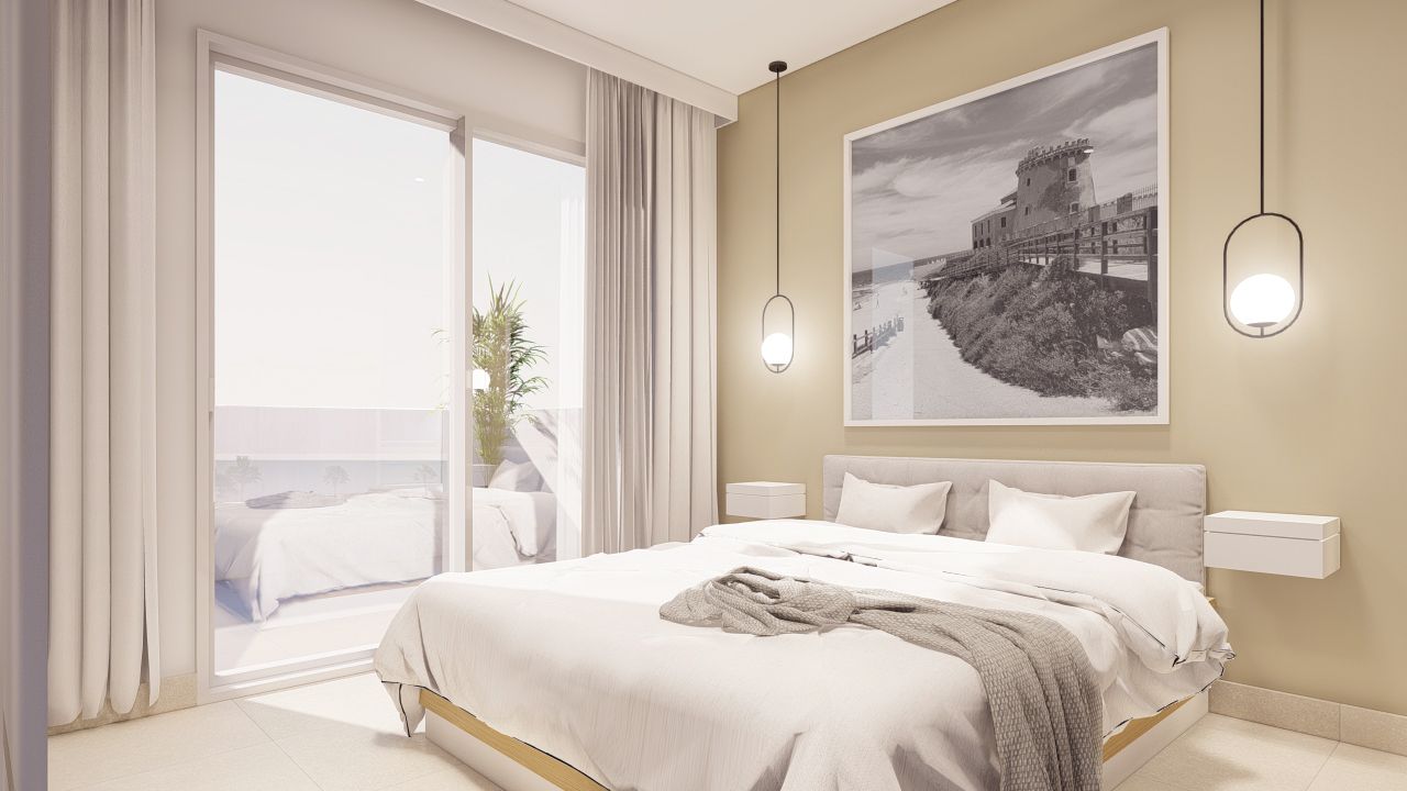 Living area in 3-bedroom penthouse, La Torre de la Horadada