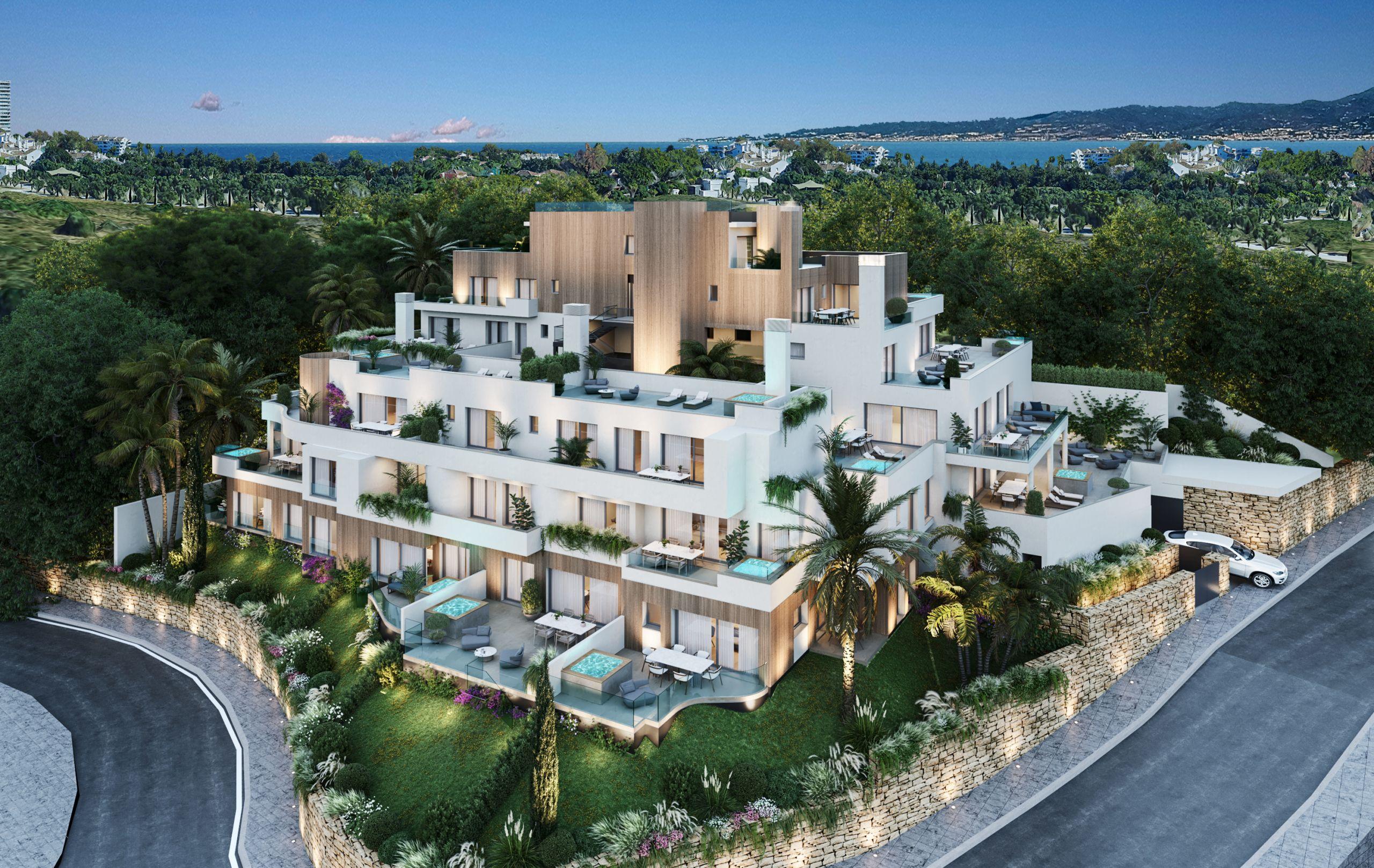 Bedroom with built-in storage in new-build apartment, Rio Real, Marbella