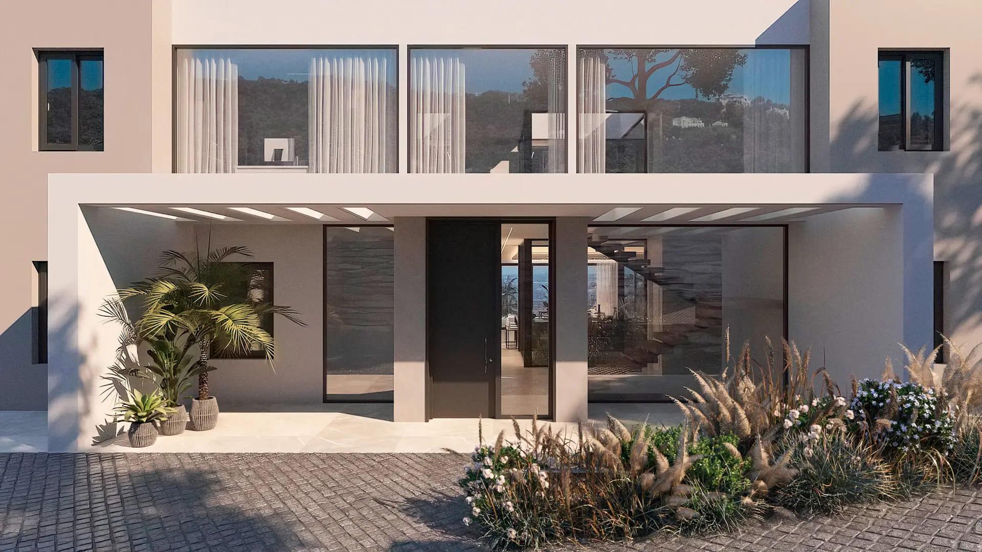 Open-plan kitchen in 6-bedroom villa, El Madroñal, Benahavis