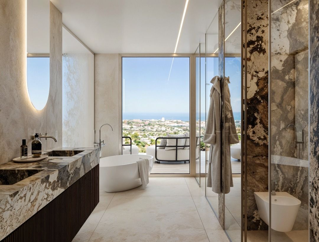 Terrace with outdoor seating area, 4-bedroom penthouse, La Quinta