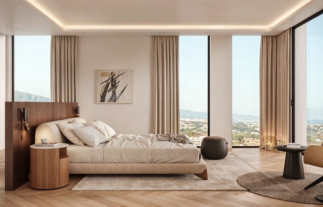 Kitchen worktop and appliances in new-build apartment, La Quinta, Benahavis