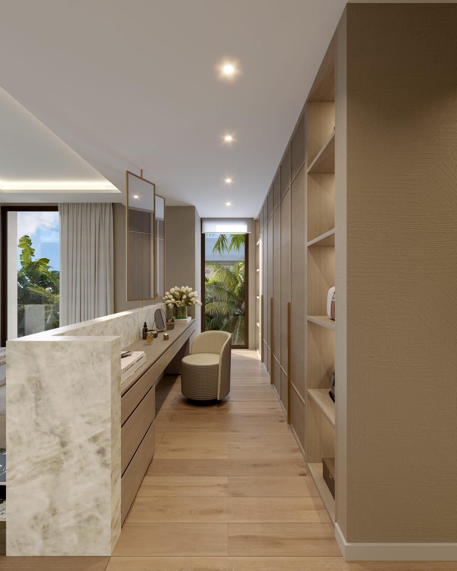 Terrace with outdoor seating in new-build villa, Nueva Andalucía