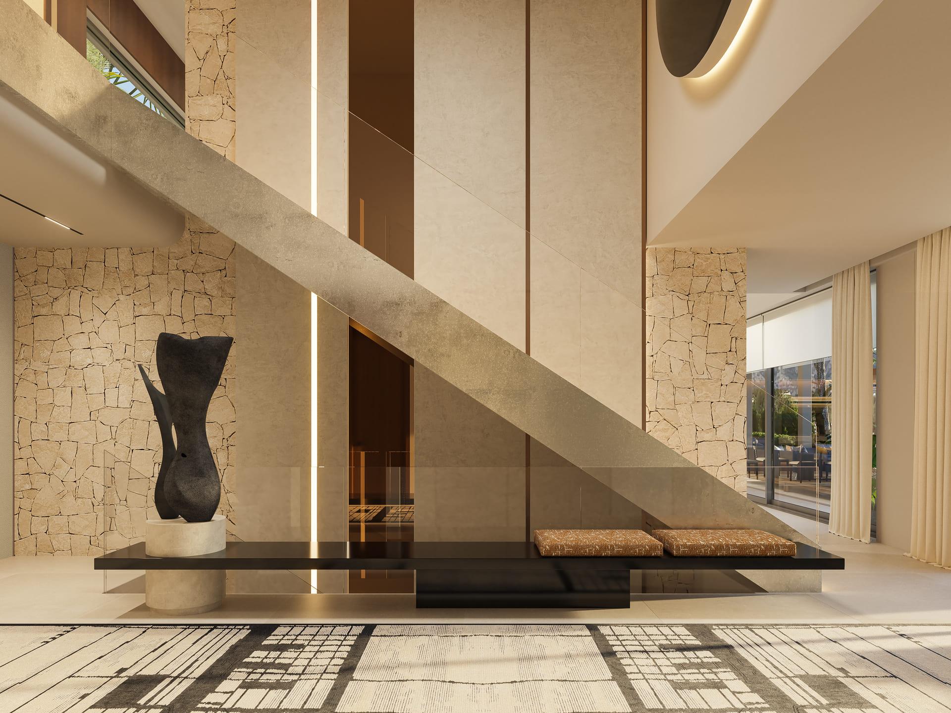Garage interior with space for multiple vehicles, new-build villa, Nueva Andalucía