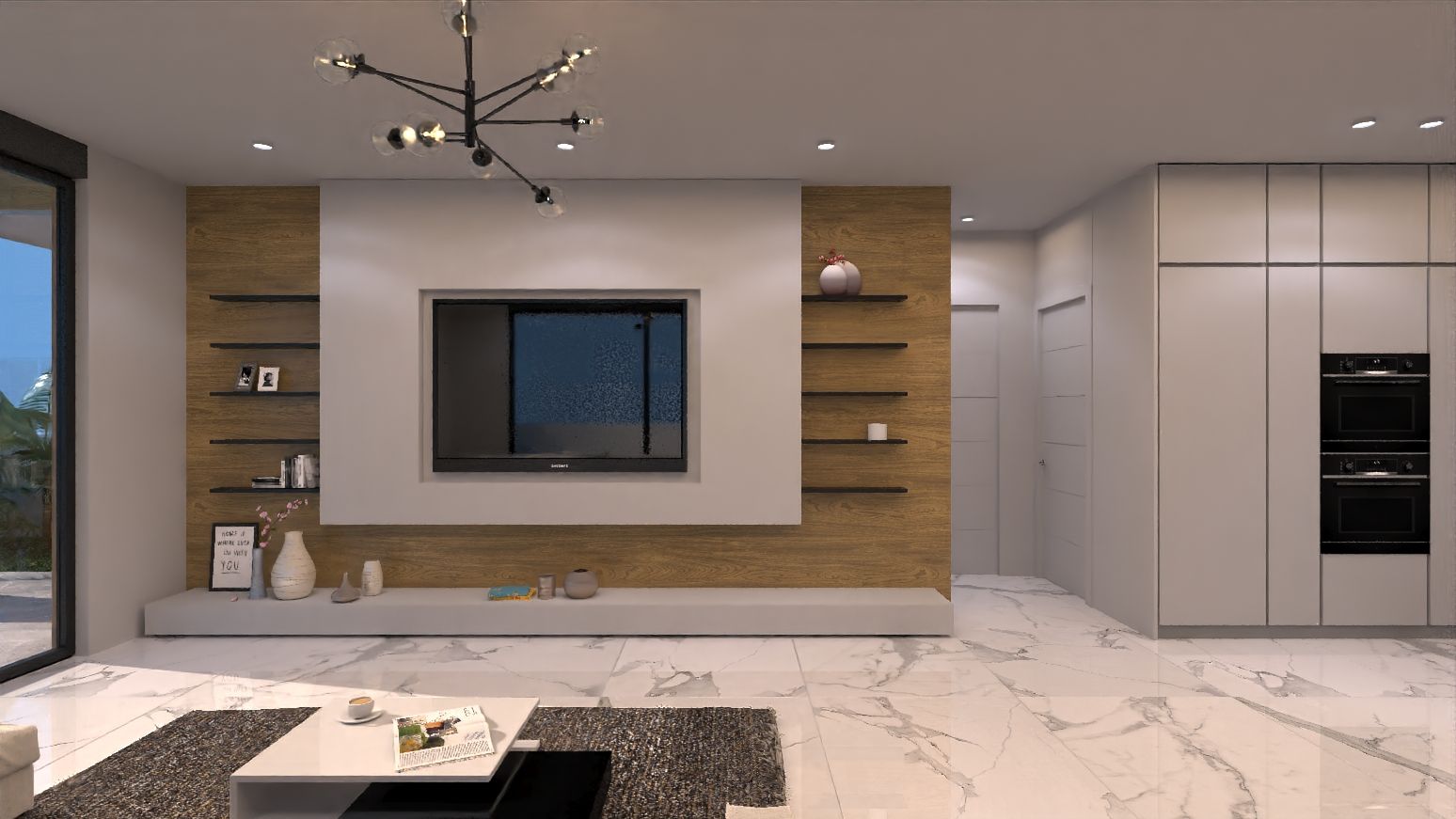 Entrance area of new-build villa in La Marquesa, Rojales