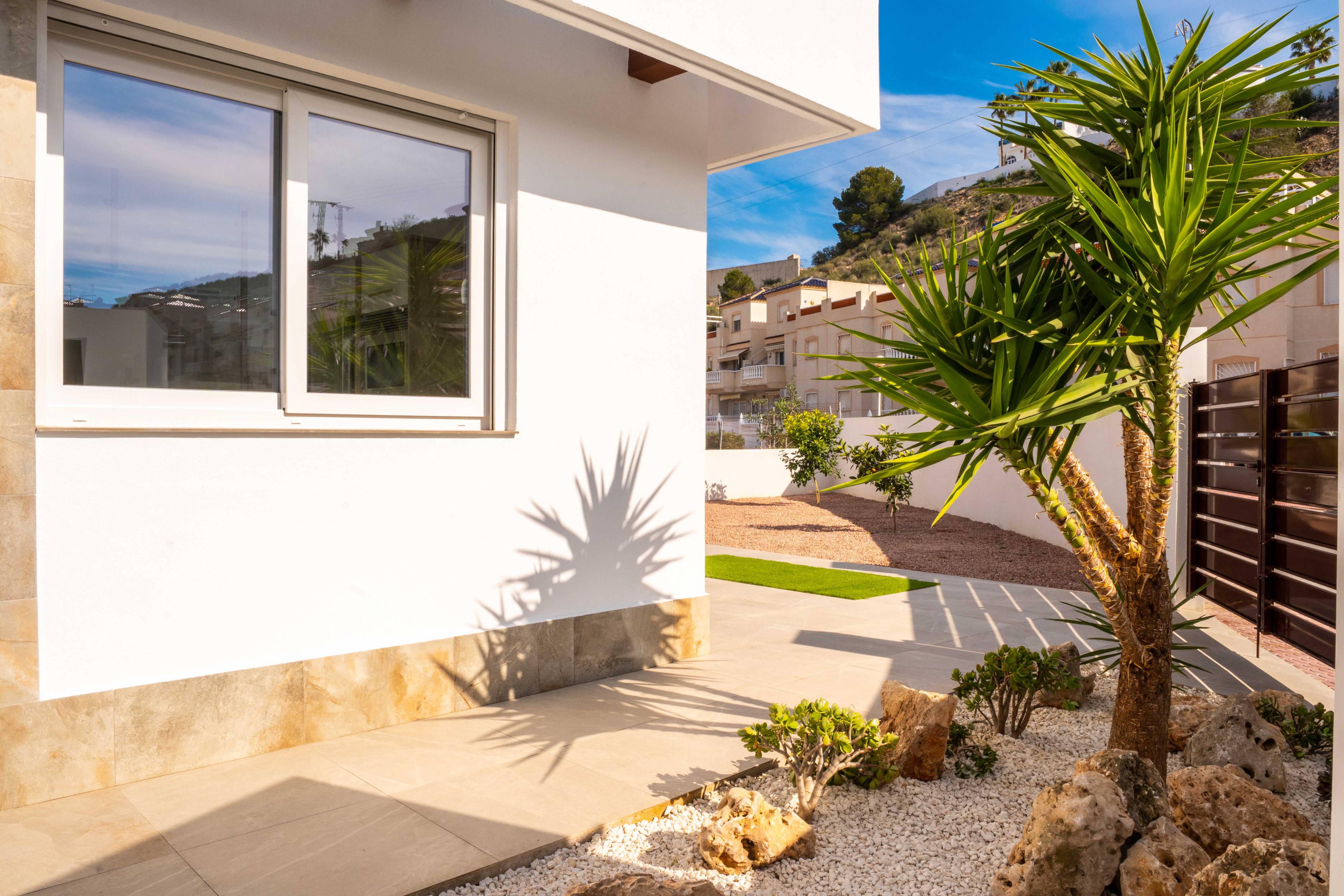 Exterior from garden perspective, 3-bedroom villa, La Marquesa