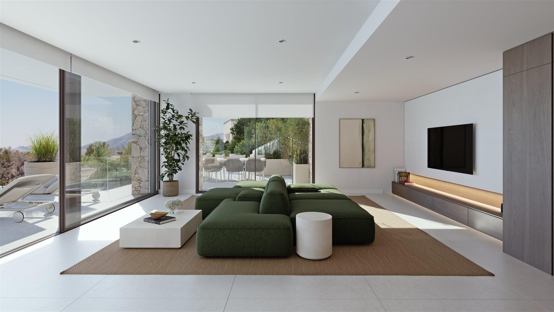 Hallway and staircase in new-build villa, Altea La Nova