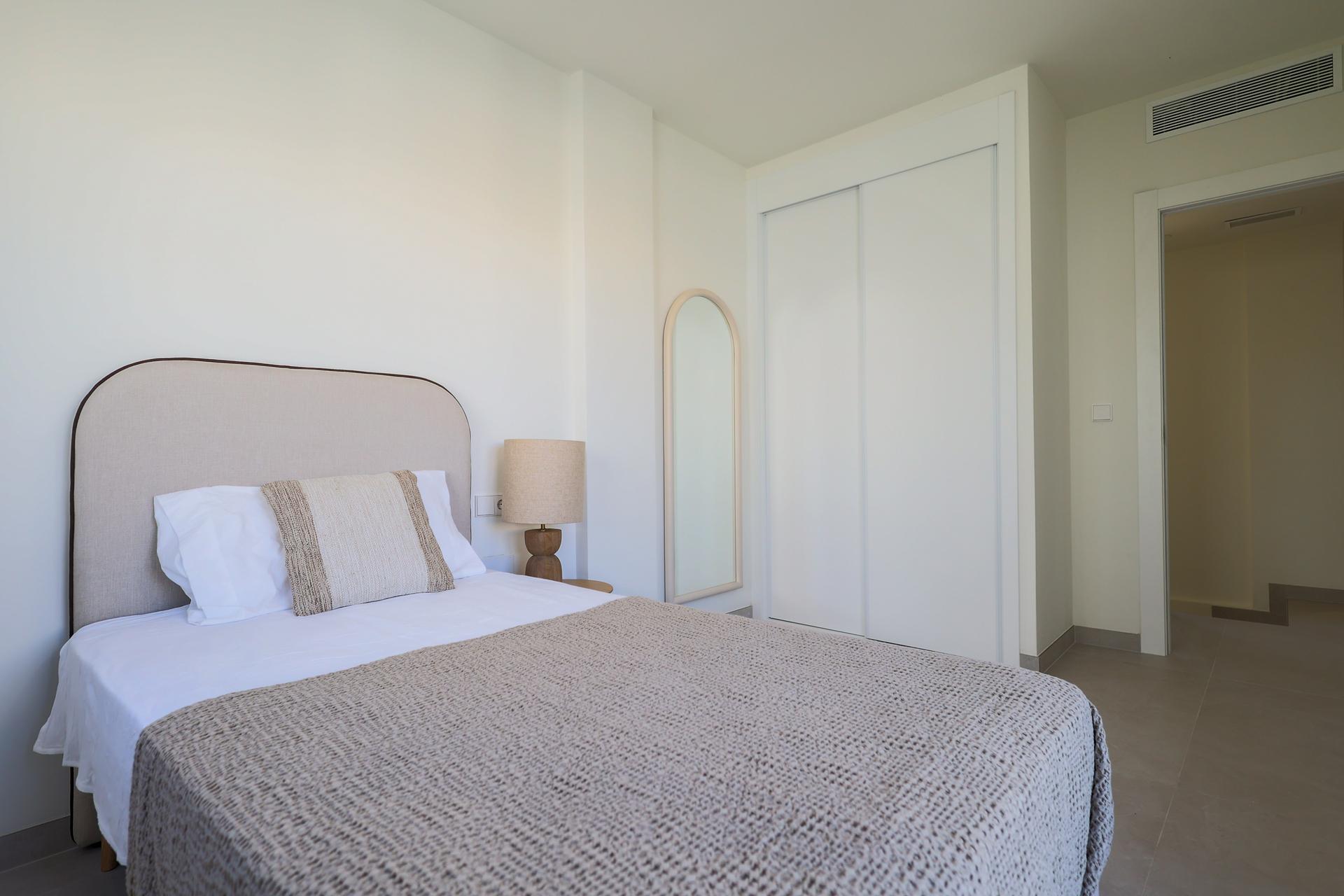 Garden plot viewed from inside new-build villa, Lomas de Campoamor-Las Ramblas