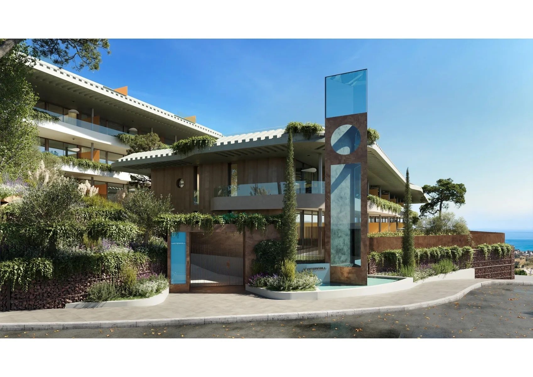 Covered outdoor area at new-build villa, El Higuerón, Fuengirola