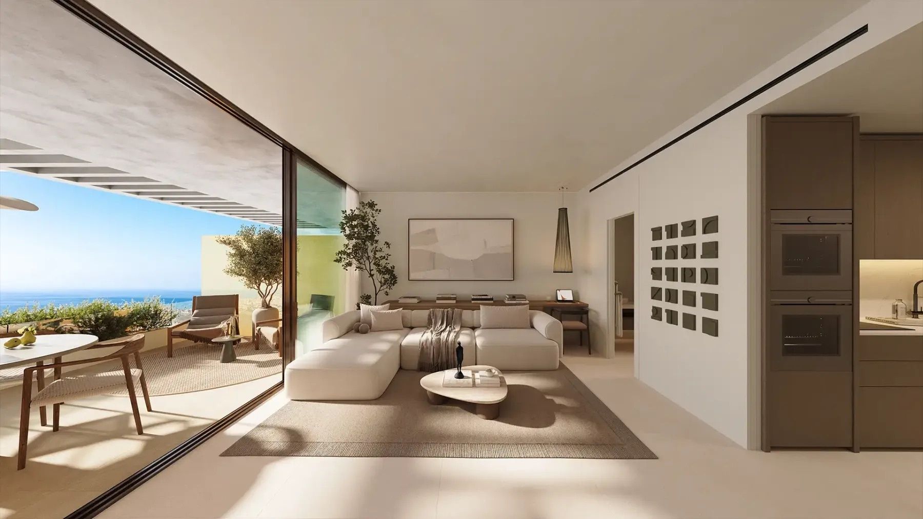 Living area in 2-bedroom villa, El Higuerón, Fuengirola