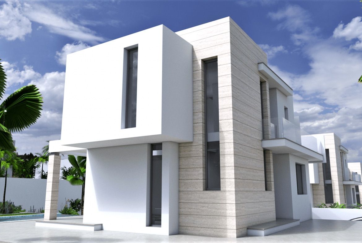 Exterior side view of 3-bedroom villa, Sector 25, Torrevieja