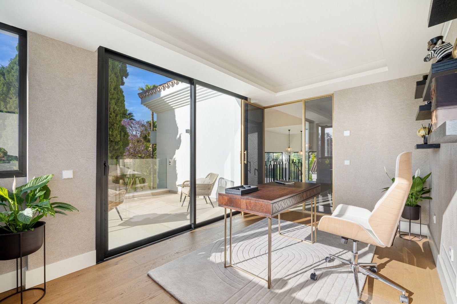 Upper-level landing in new-build villa, Las Brisas, Marbella