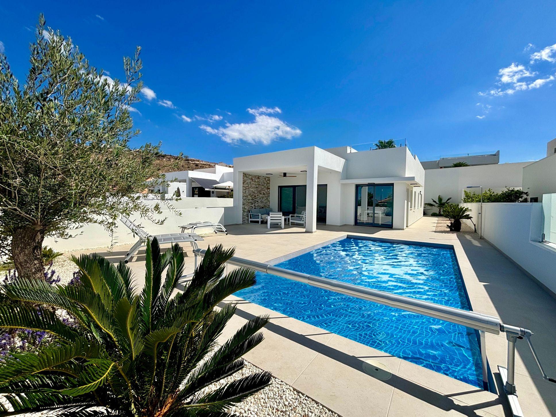 Living area looking towards garden, new-build villa, Centro de la Ciudad Quesada